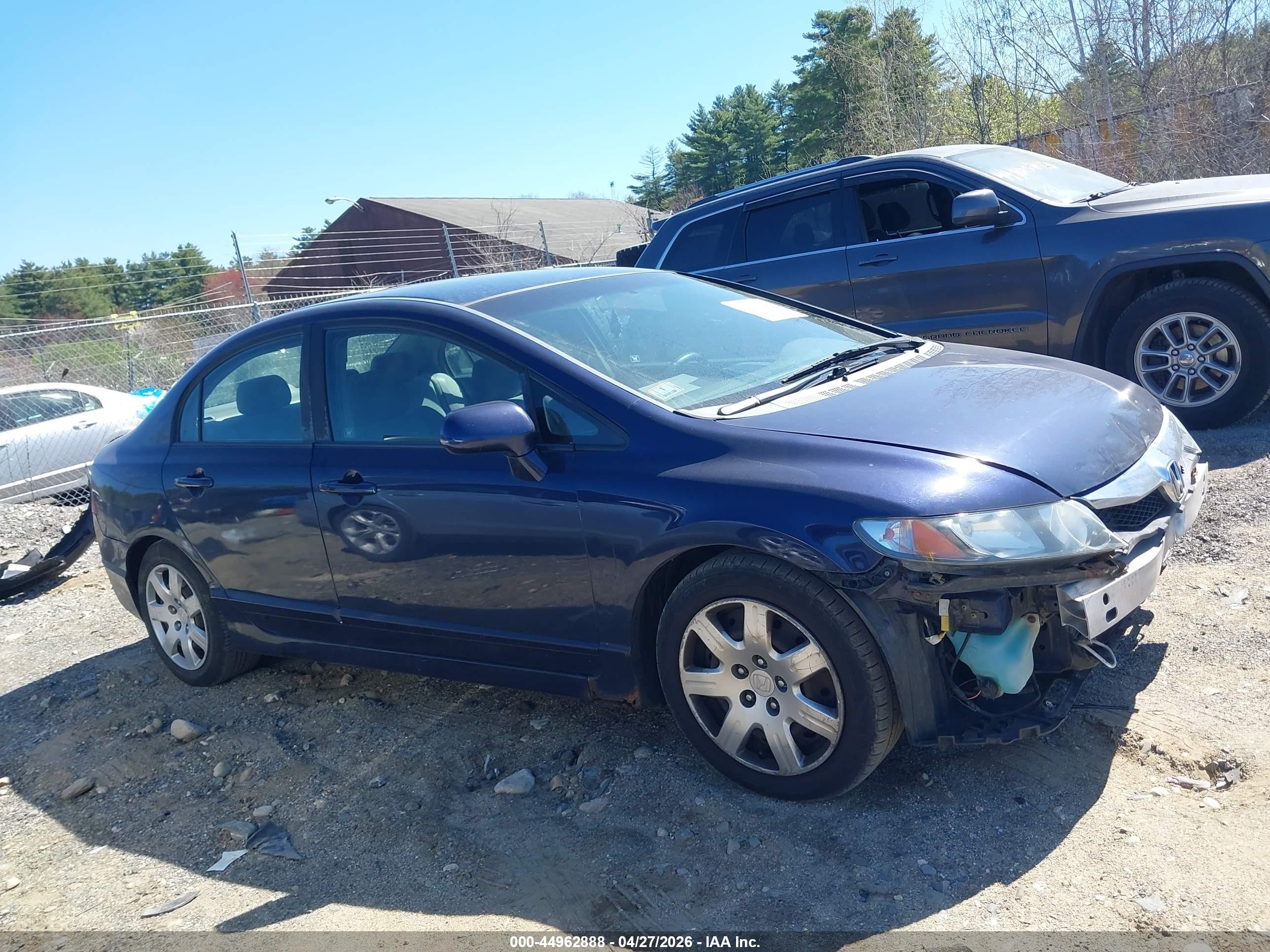2009 Honda Civic Lx Blue vin: 1HGFA16589L025452