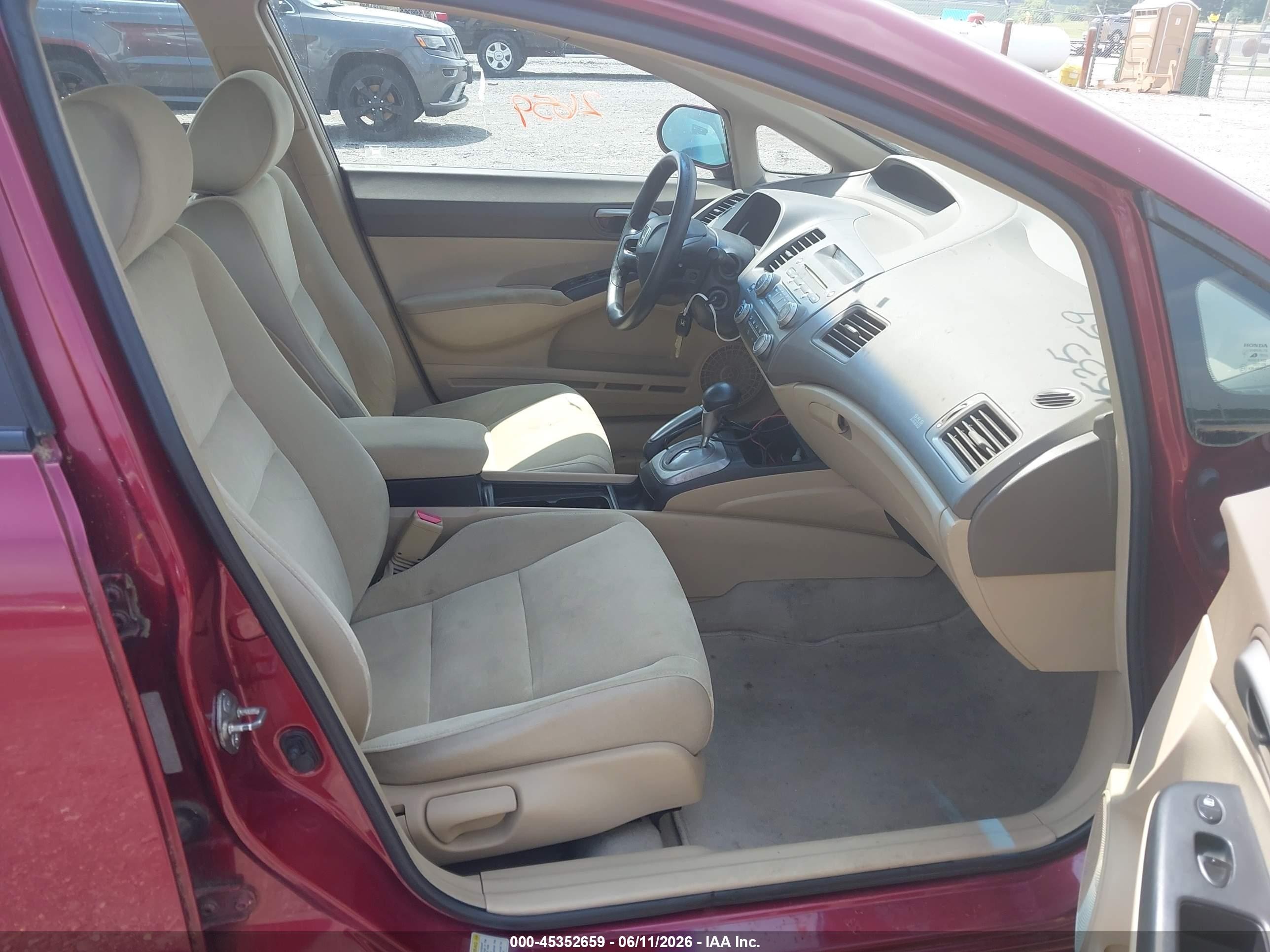2006 Honda Civic Lx Maroon vin: 1HGFA16596L023270