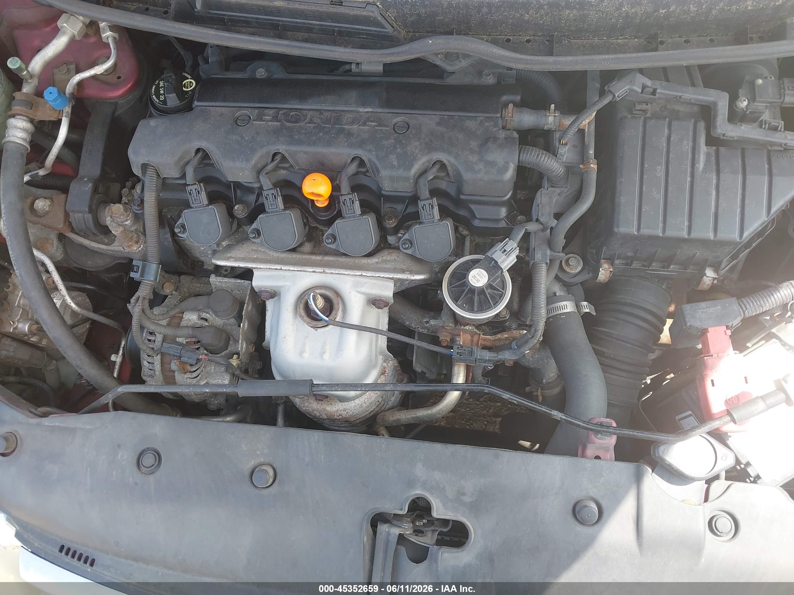 2006 Honda Civic Lx Maroon vin: 1HGFA16596L023270