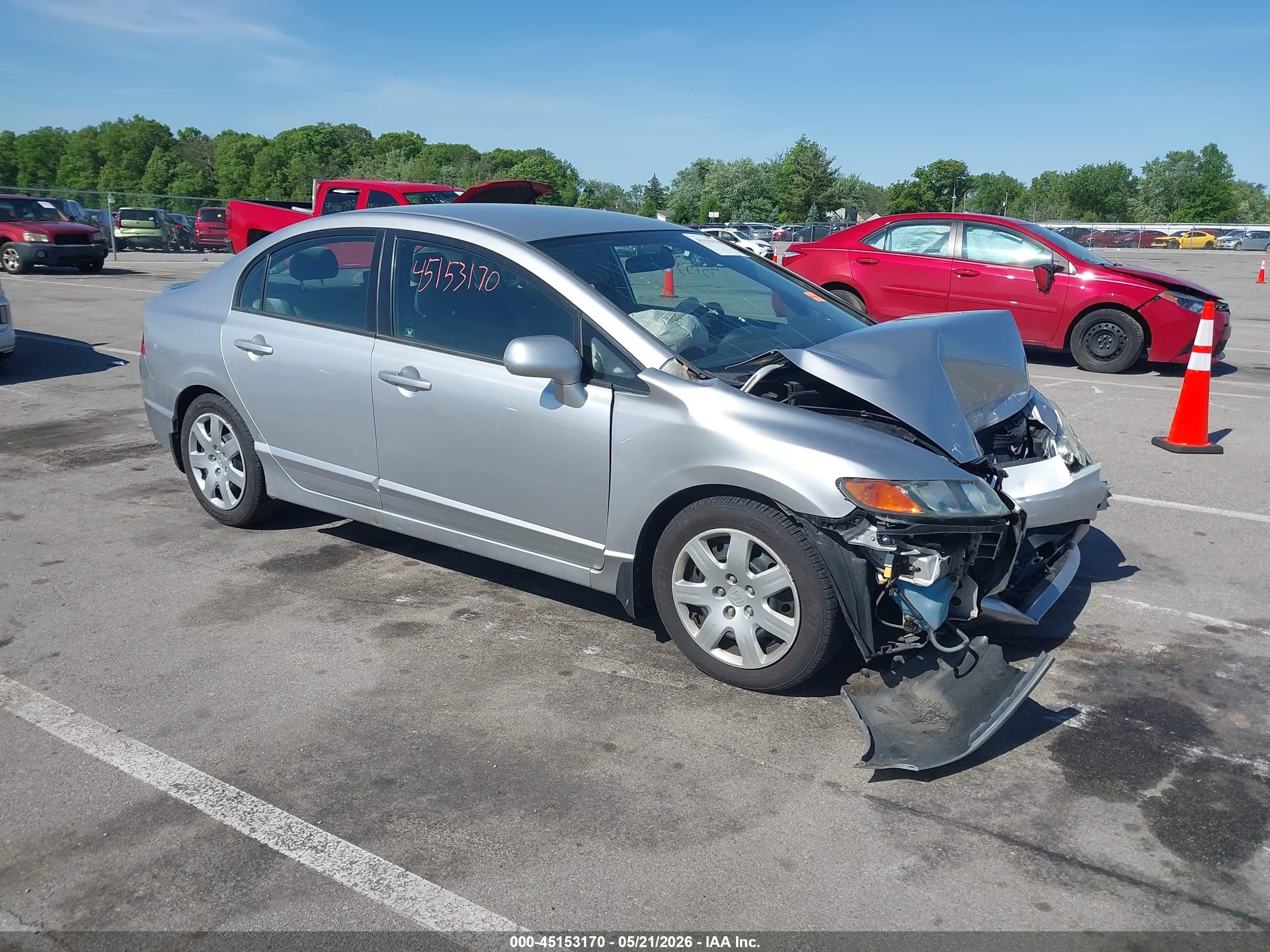 2006 Honda Civic Lx Silver vin: 1HGFA16596L030347