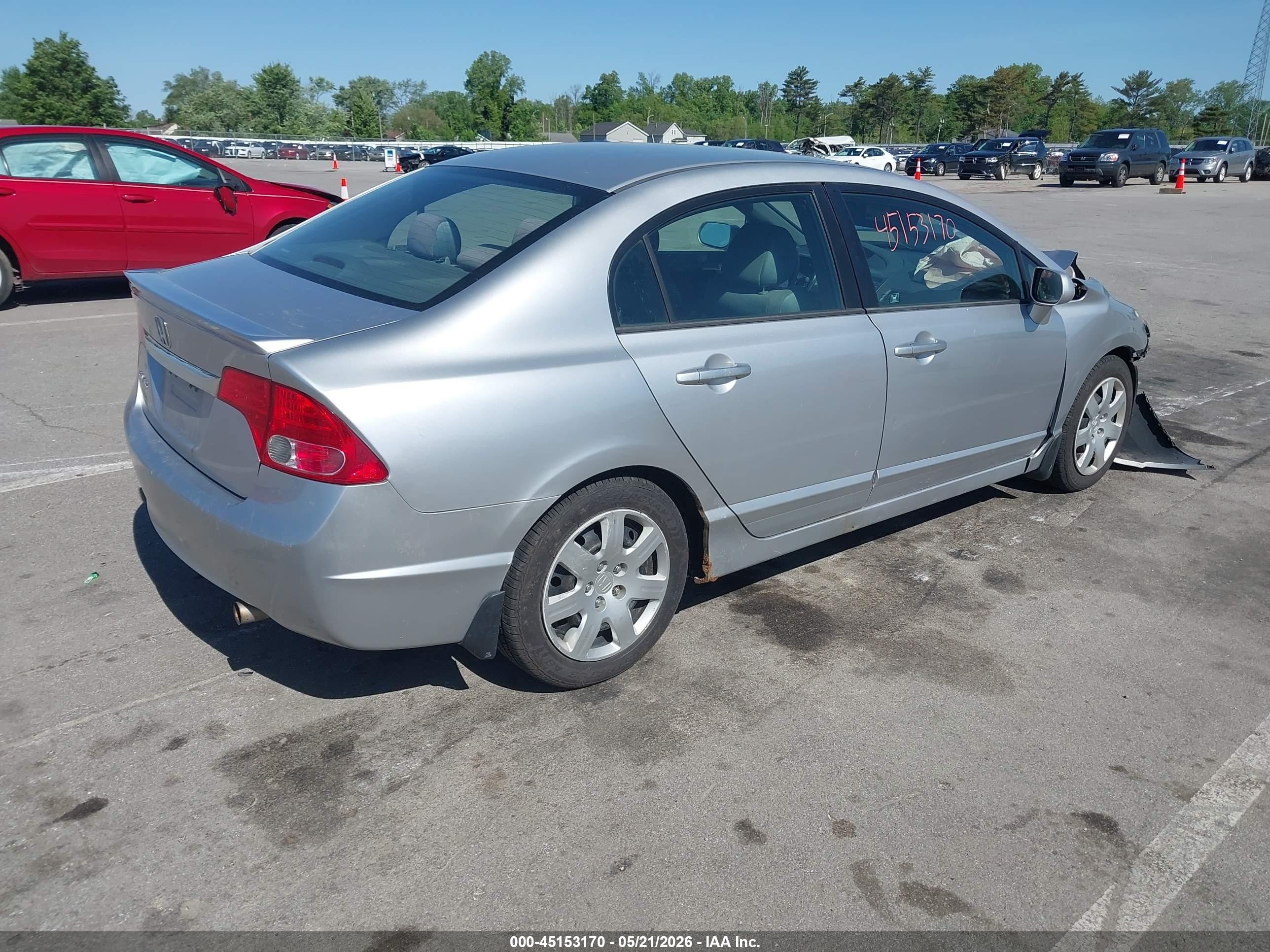 2006 Honda Civic Lx Silver vin: 1HGFA16596L030347