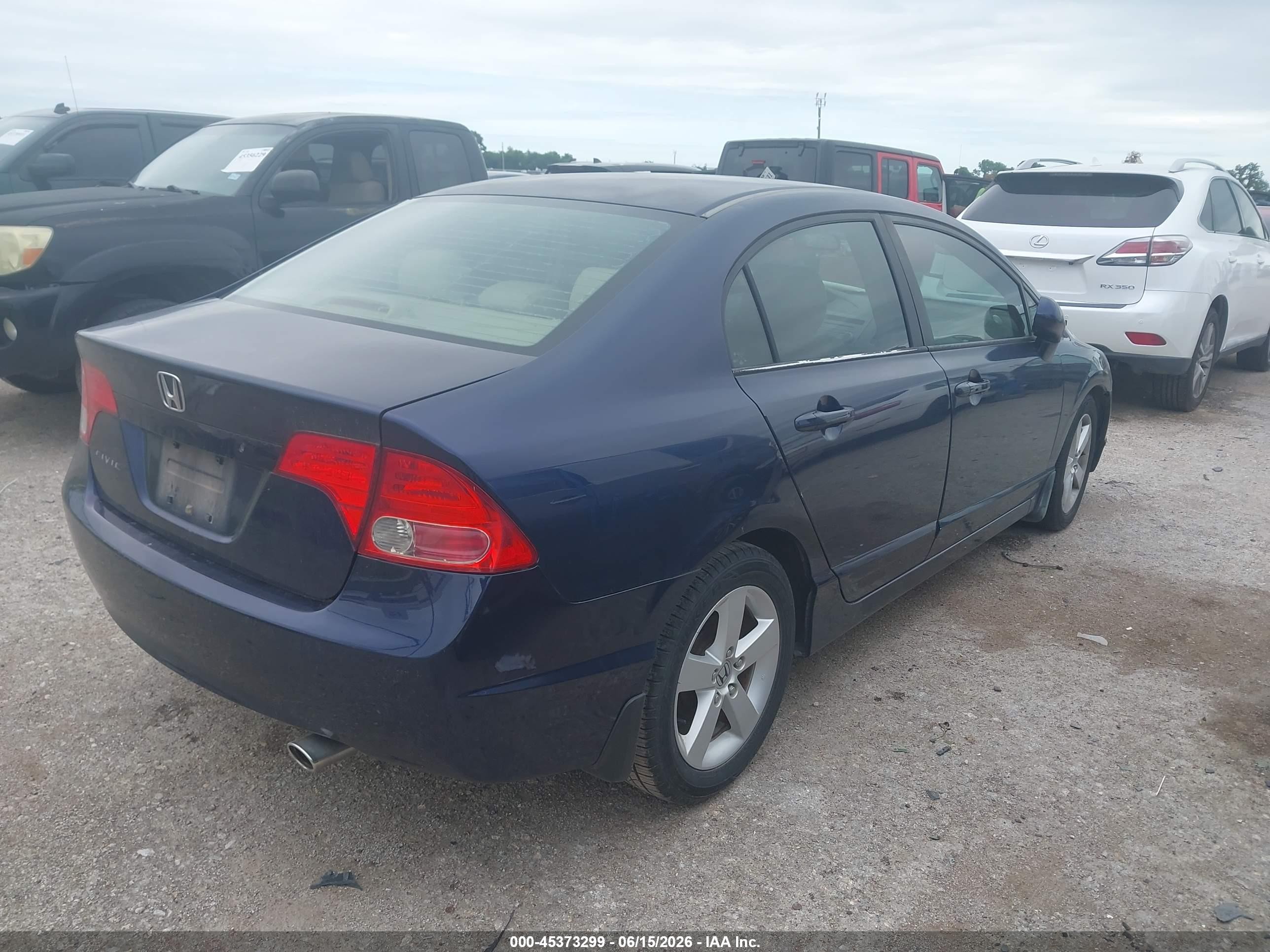 2006 Honda Civic Lx Blue vin: 1HGFA16596L048086