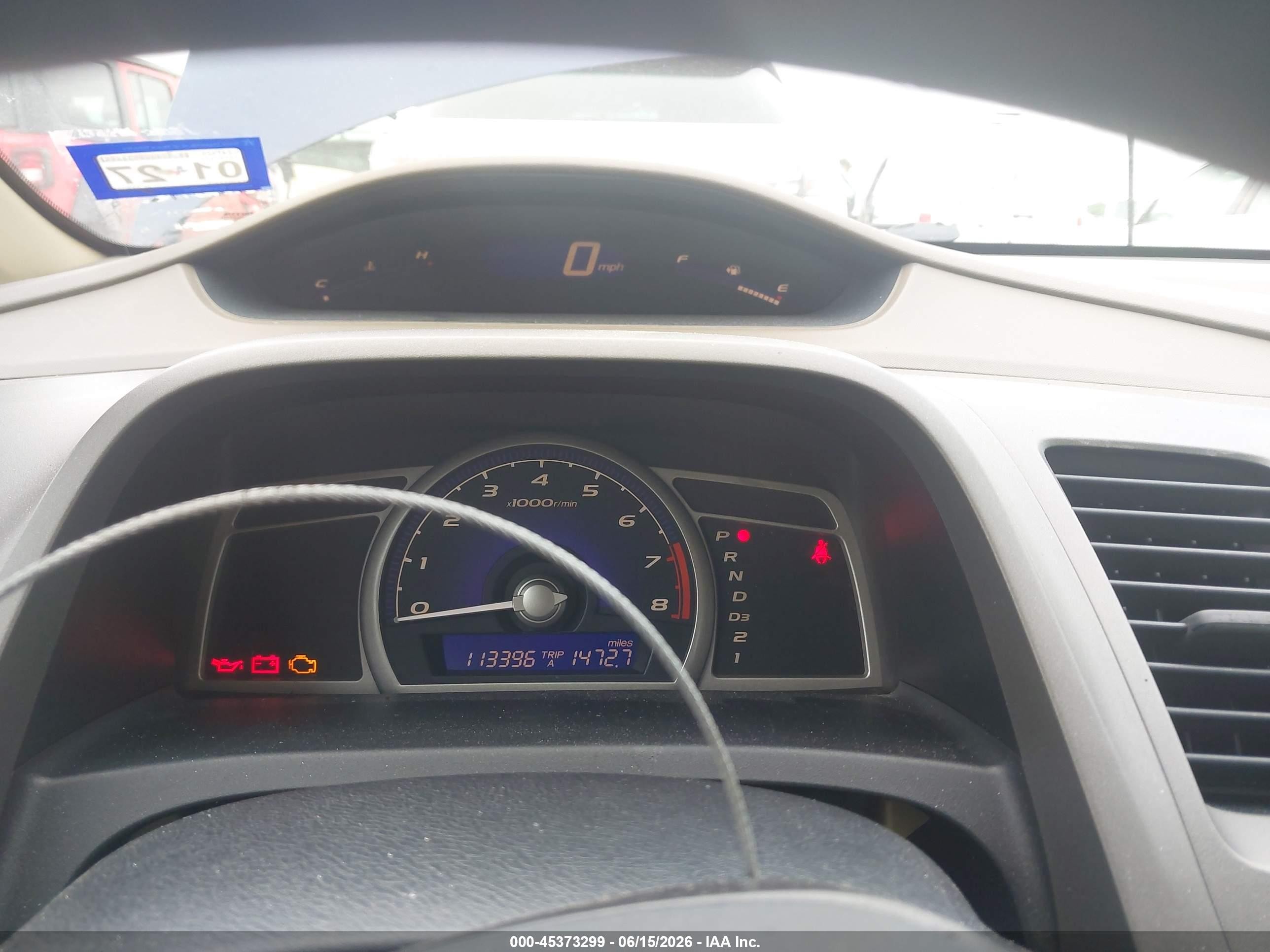 2006 Honda Civic Lx Blue vin: 1HGFA16596L048086