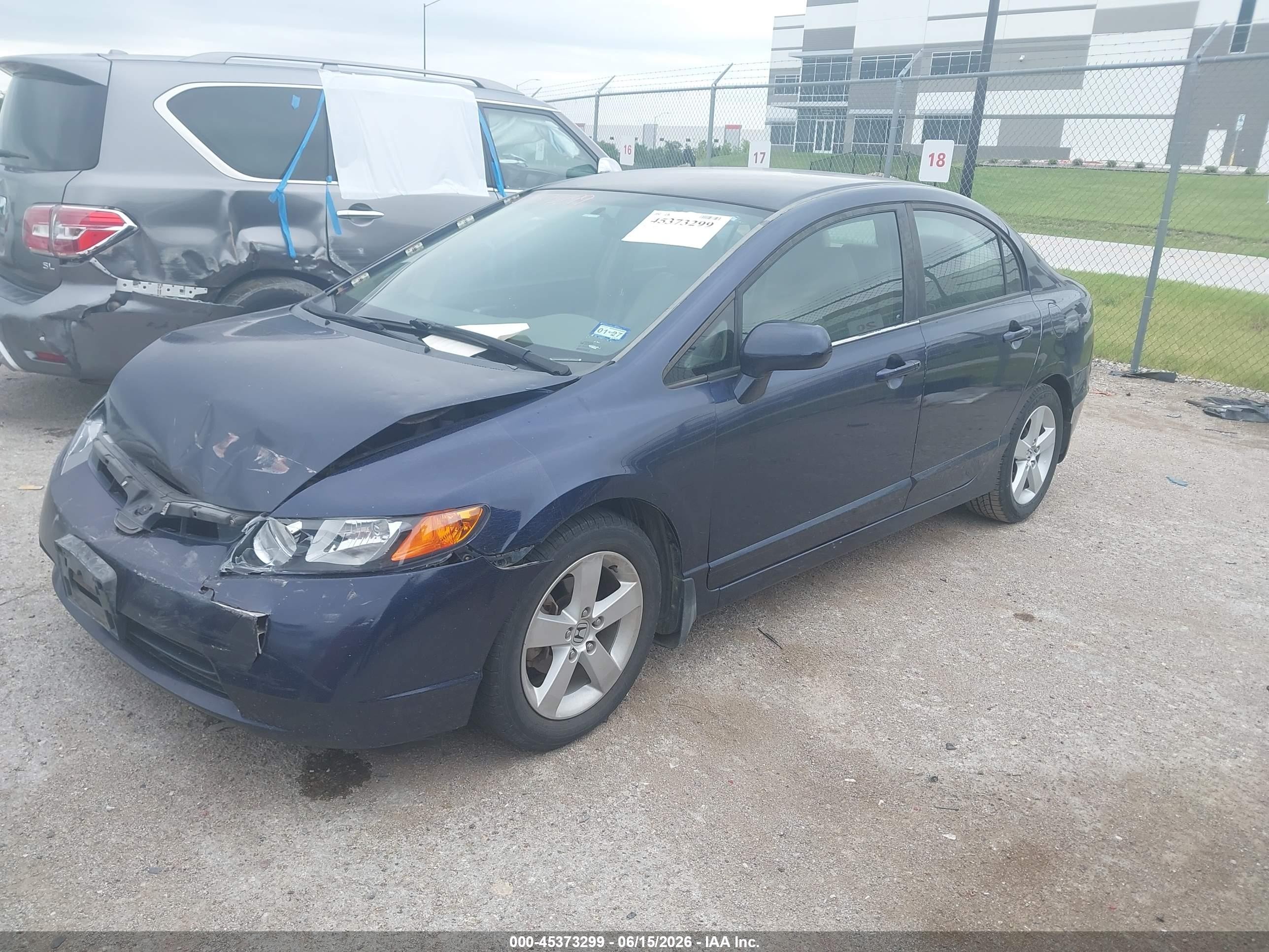 2006 Honda Civic Lx Blue vin: 1HGFA16596L048086