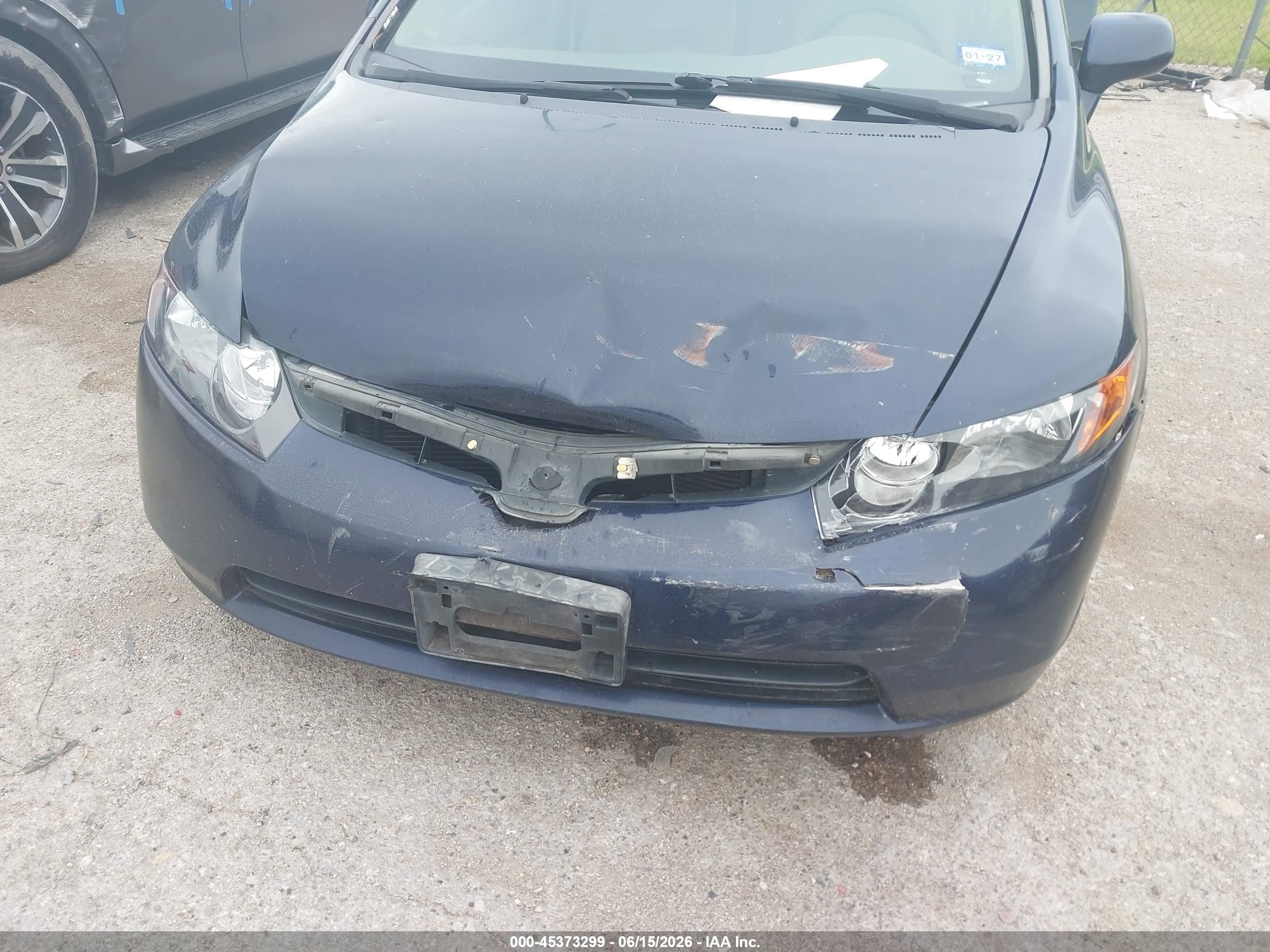 2006 Honda Civic Lx Blue vin: 1HGFA16596L048086