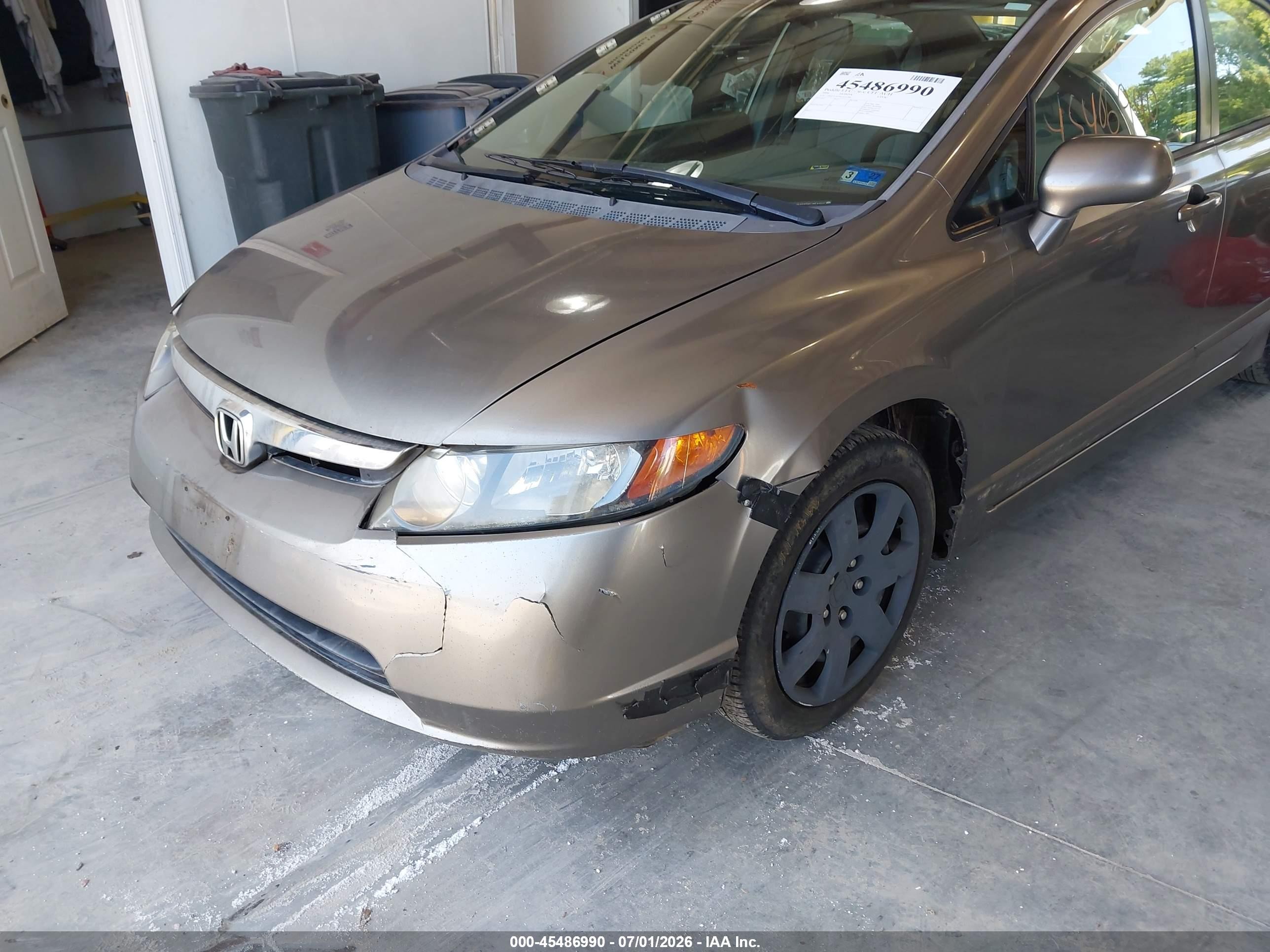 2006 Honda Civic Lx Brown vin: 1HGFA16596L053286