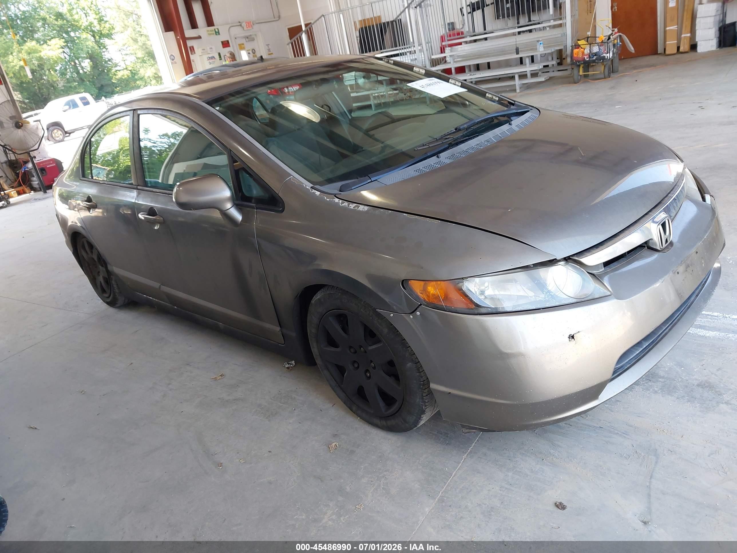 2006 Honda Civic Lx Коричневый vin: 1HGFA16596L053286