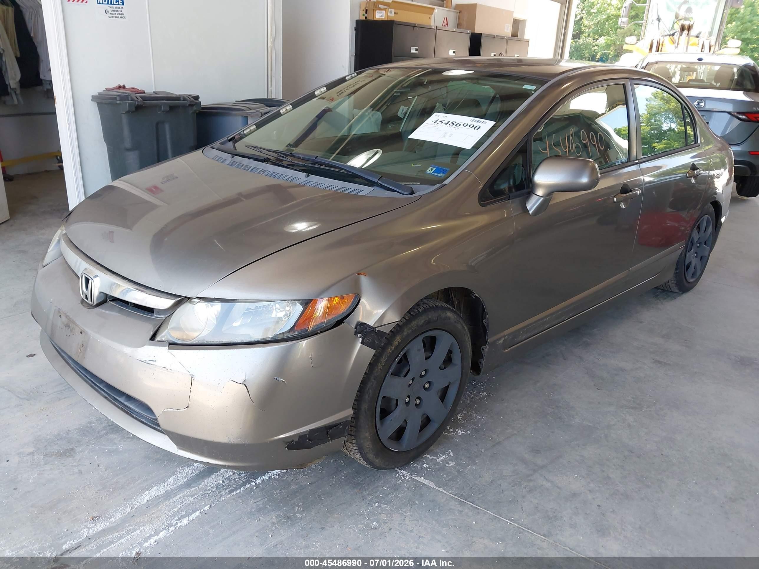 2006 Honda Civic Lx Brown vin: 1HGFA16596L053286