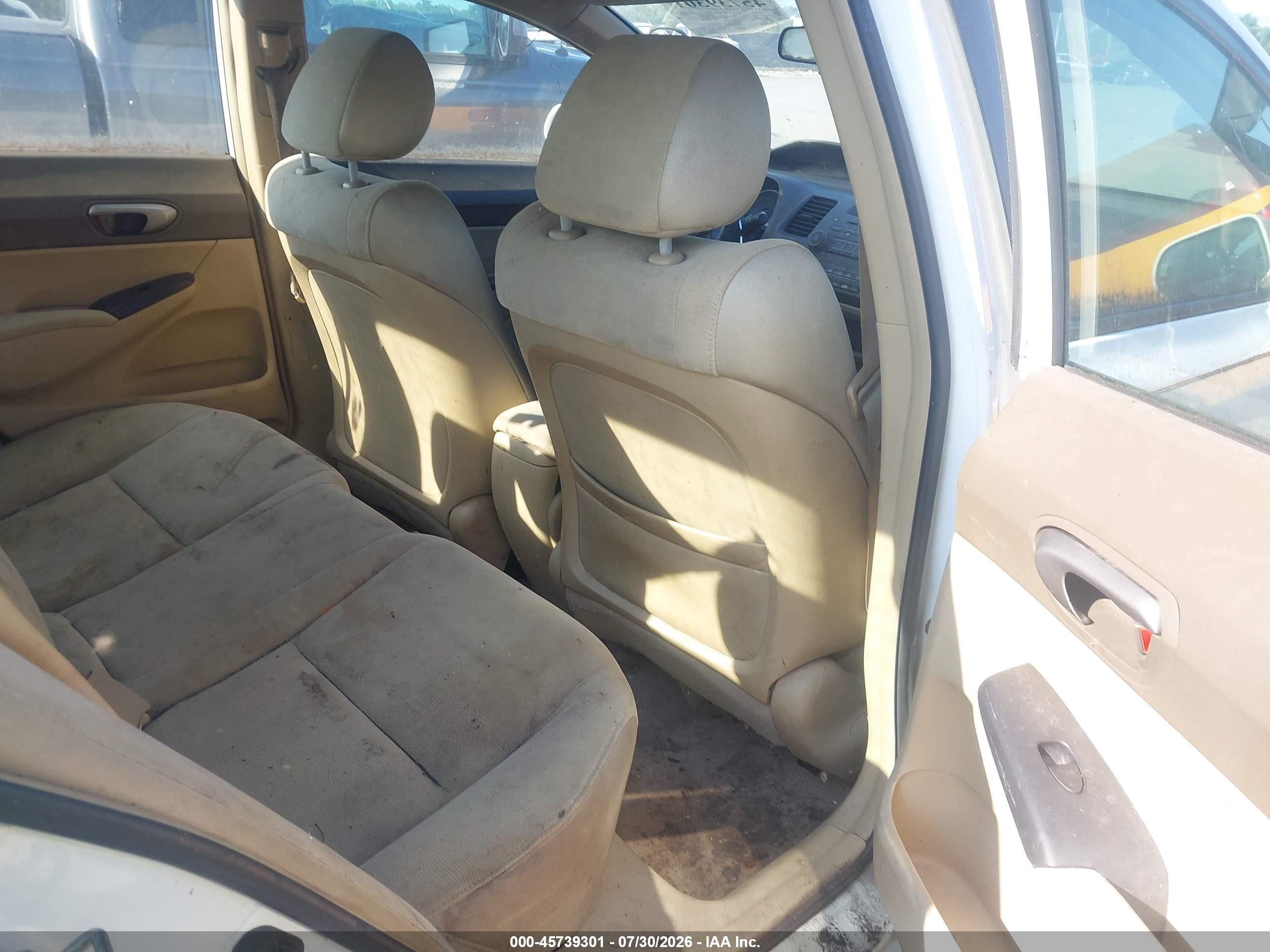 2006 Honda Civic Lx White vin: 1HGFA16596L085087