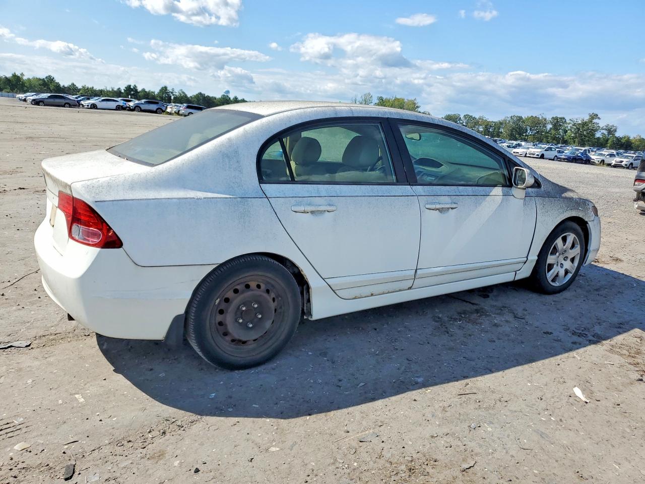 2006 Honda Civic Lx White vin: 1HGFA16596L126348