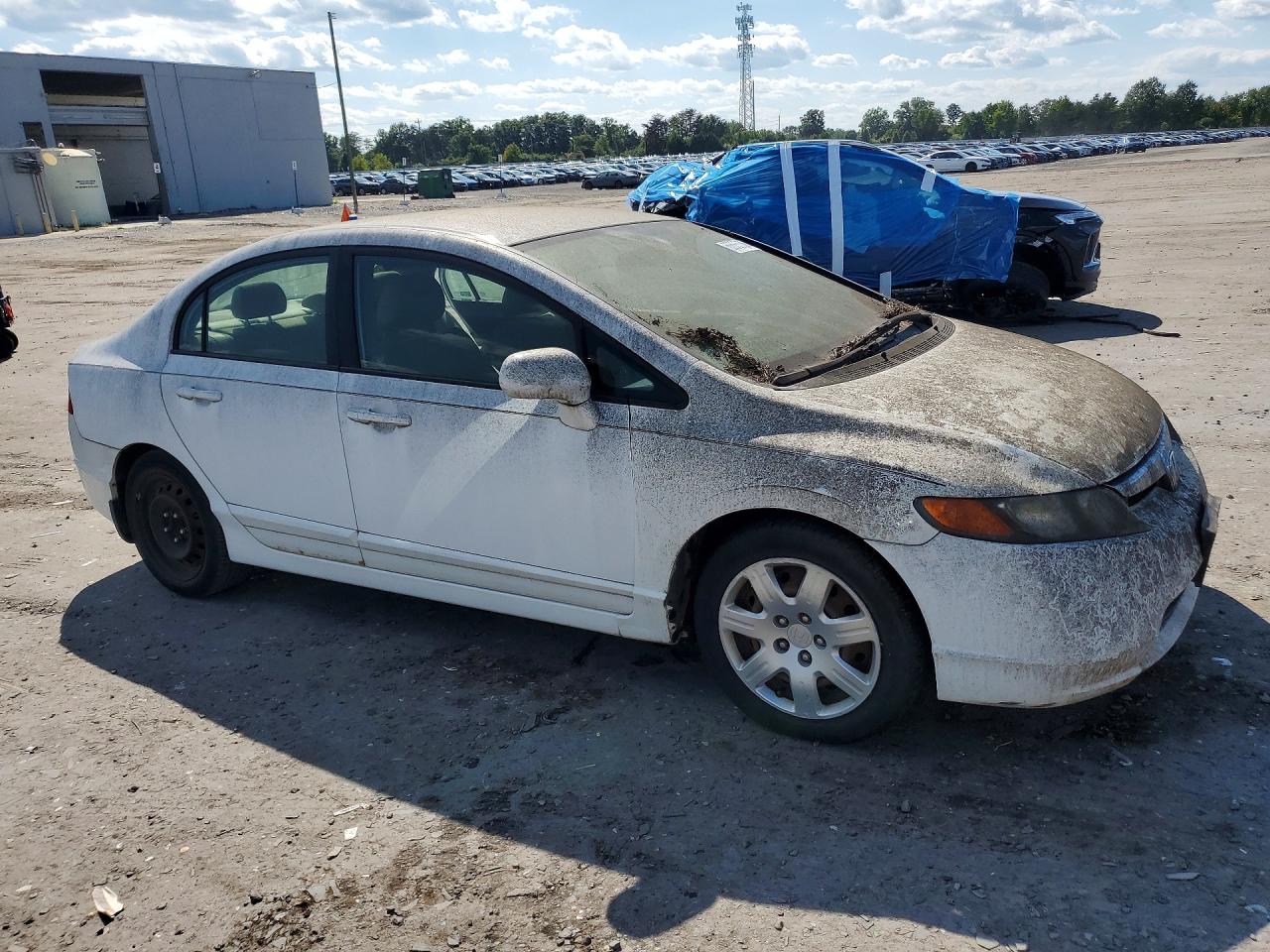 2006 Honda Civic Lx White vin: 1HGFA16596L126348
