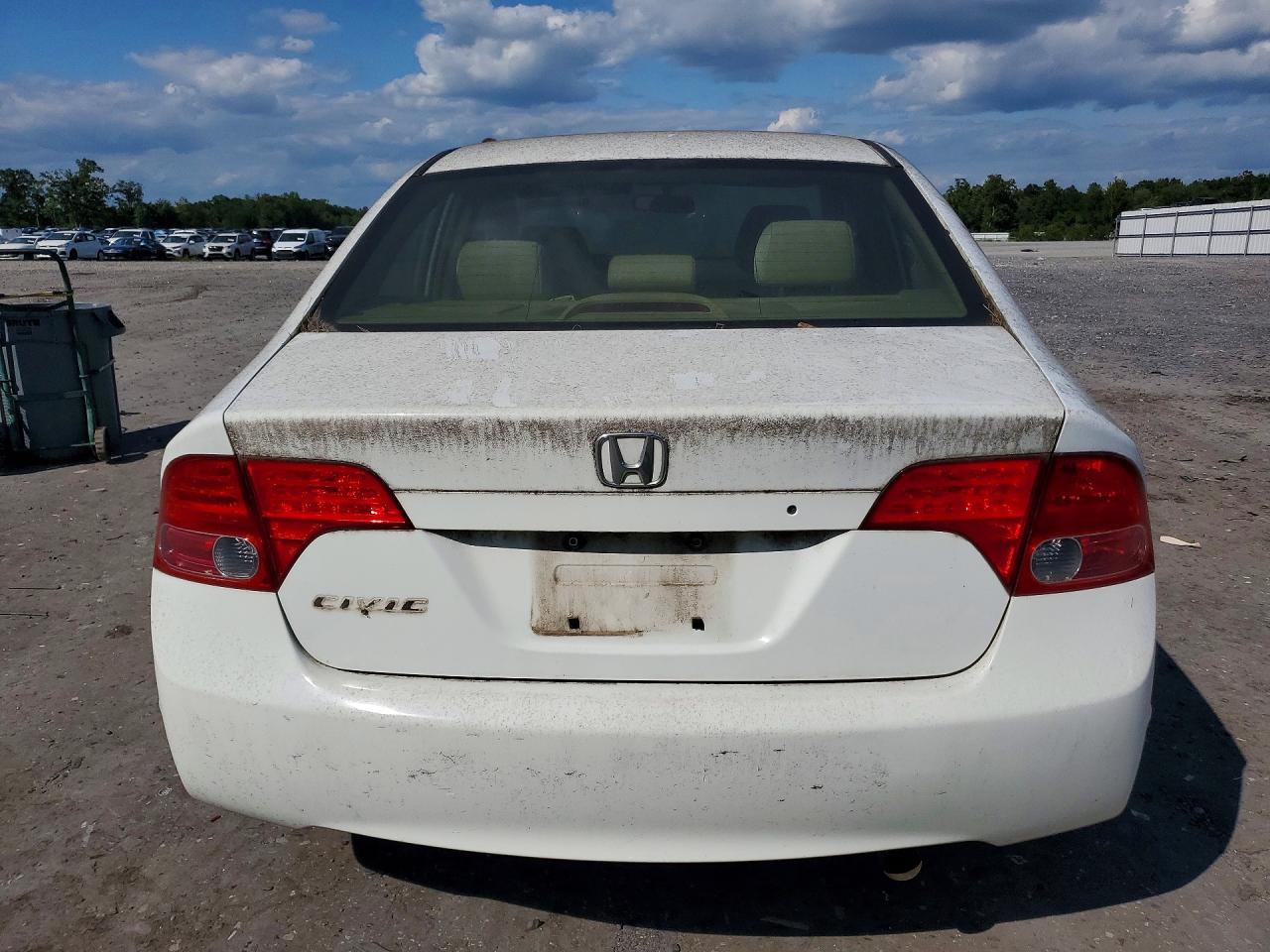 2006 Honda Civic Lx White vin: 1HGFA16596L126348