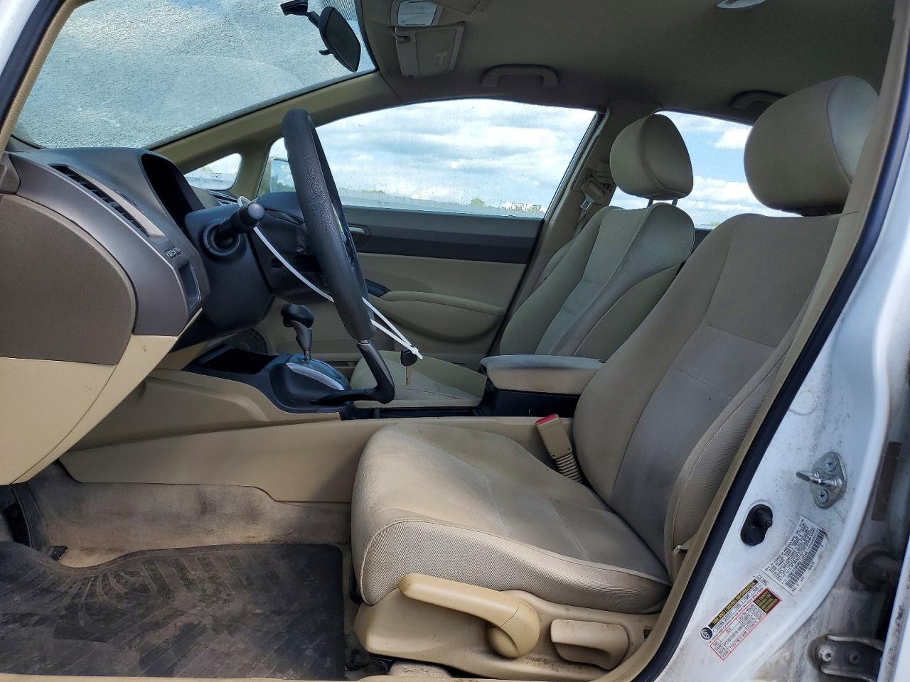2006 Honda Civic Lx White vin: 1HGFA16596L126348