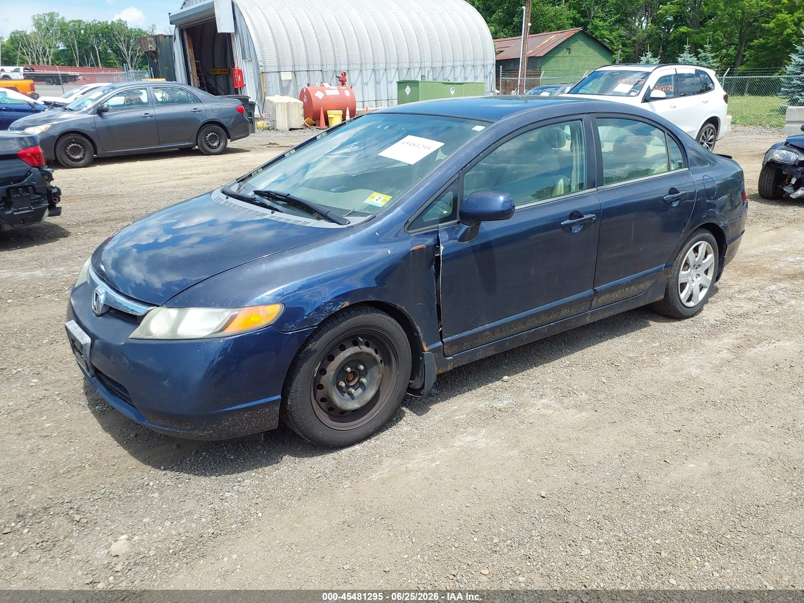 2006 Honda Civic Lx Blue vin: 1HGFA16596L132554