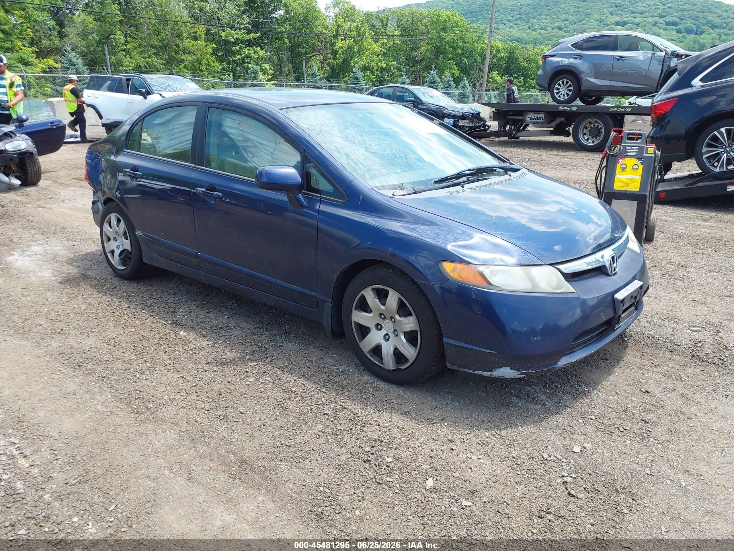 2006 Honda Civic Lx Blue vin: 1HGFA16596L132554