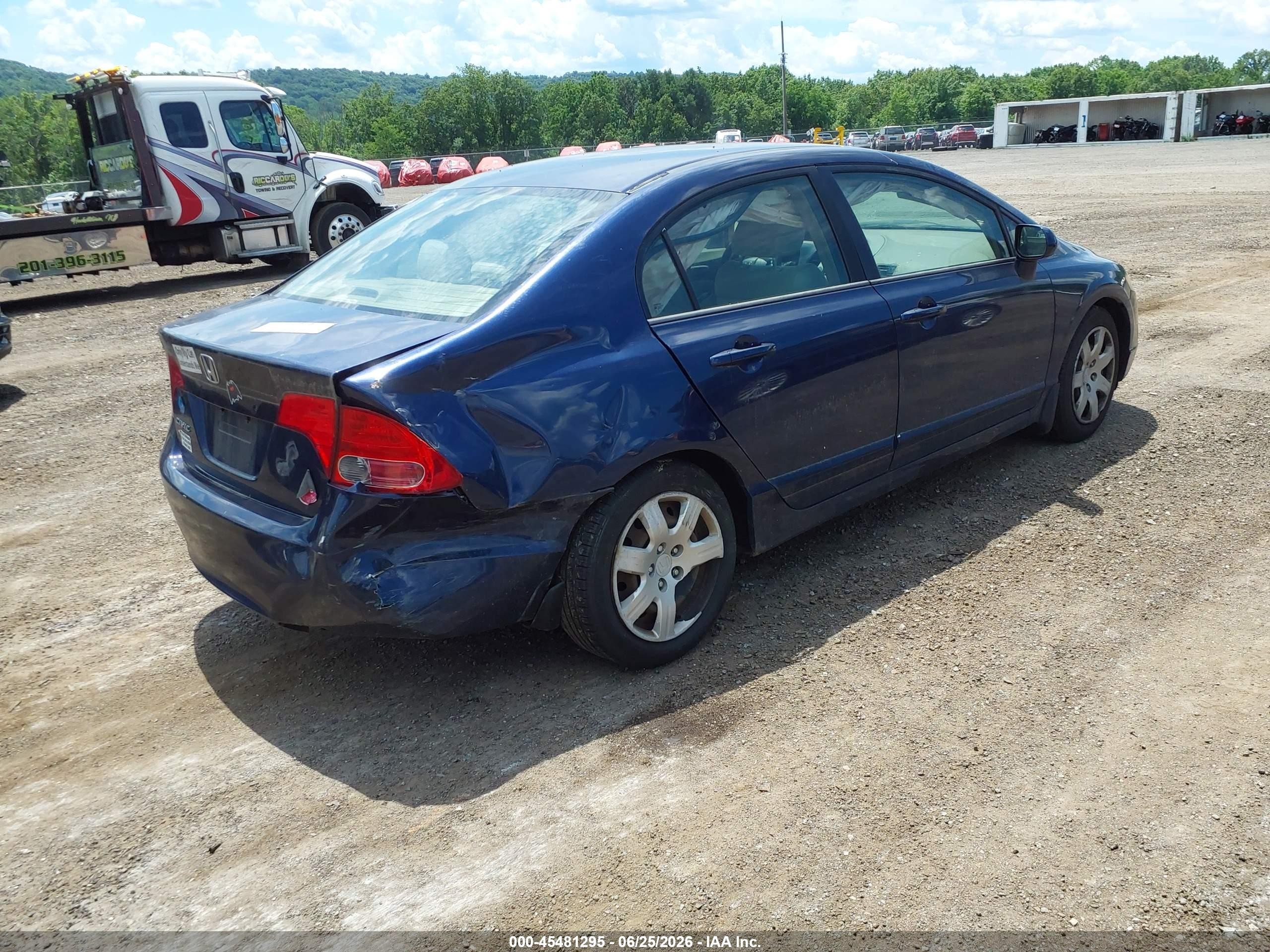 2006 Honda Civic Lx Blue vin: 1HGFA16596L132554