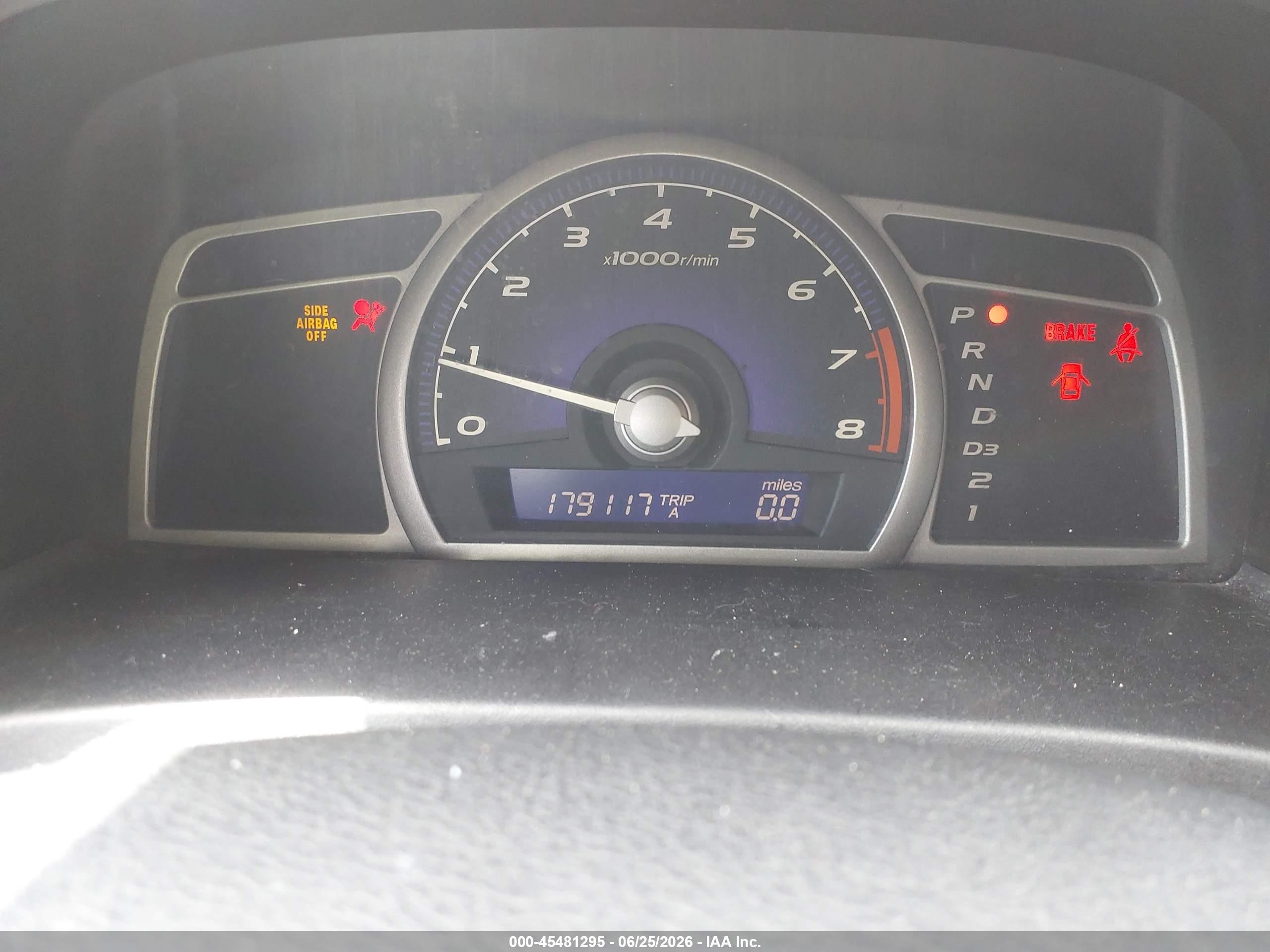 2006 Honda Civic Lx Blue vin: 1HGFA16596L132554