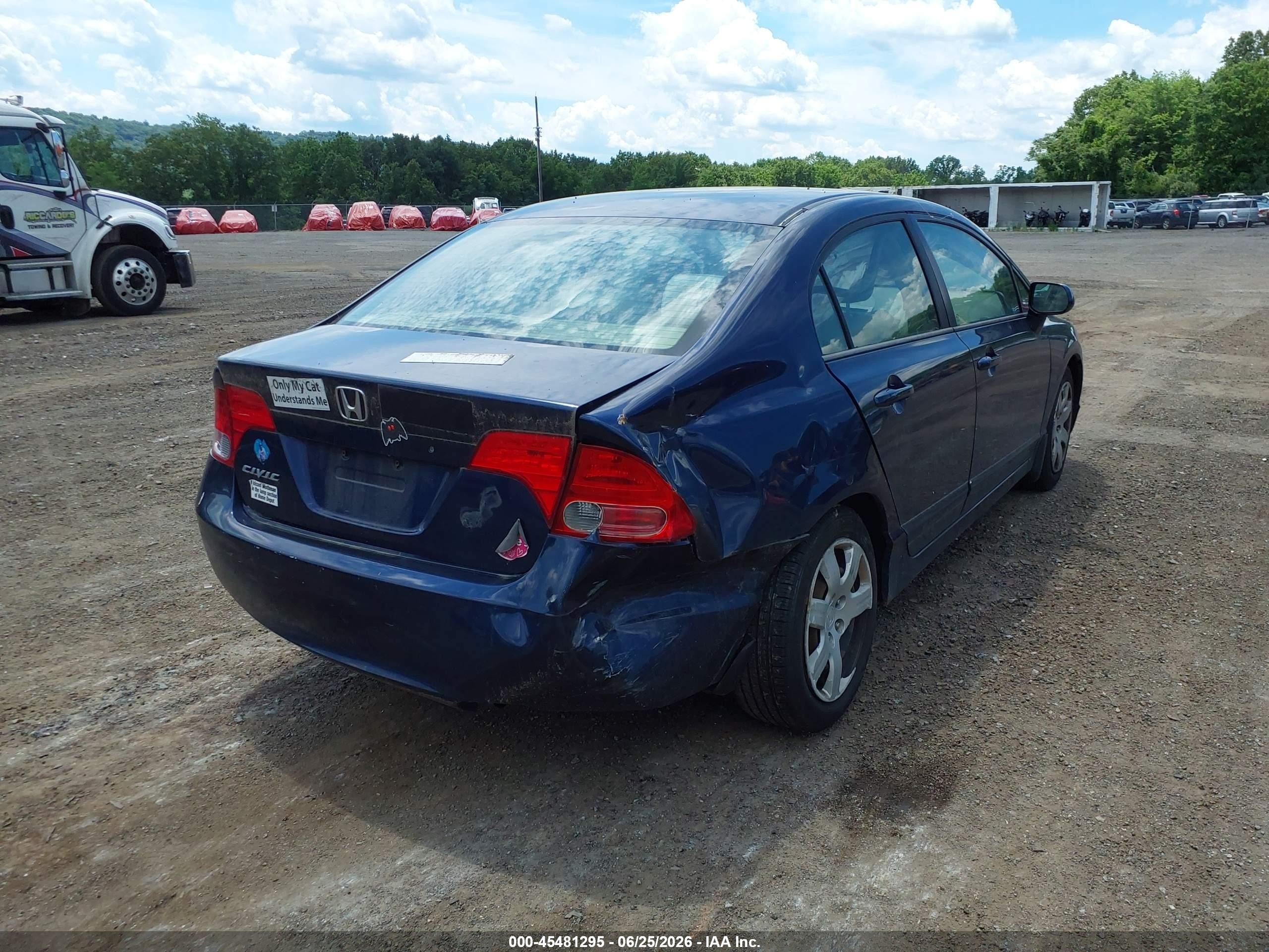 2006 Honda Civic Lx Blue vin: 1HGFA16596L132554