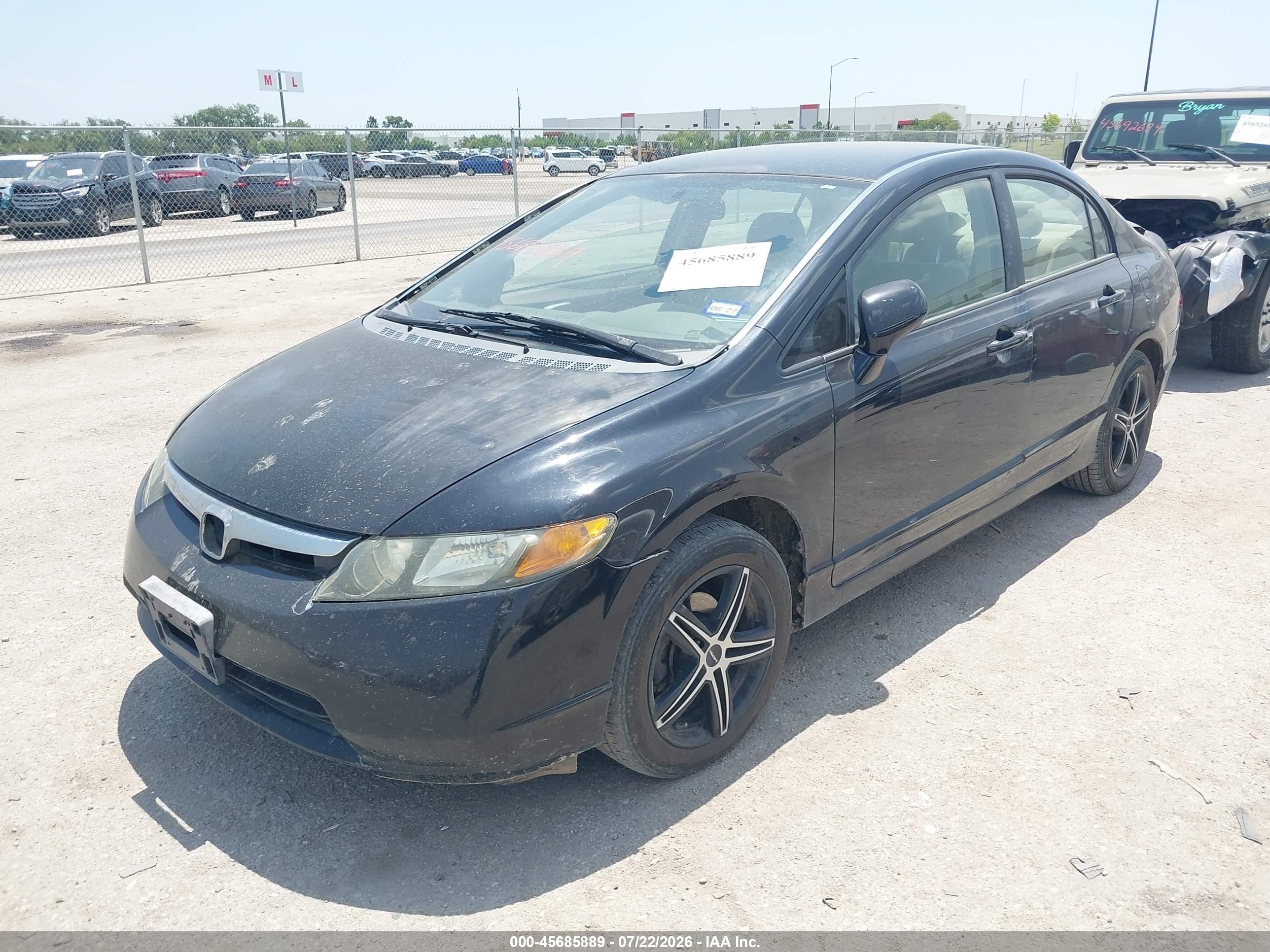 2006 Honda Civic Lx Black vin: 1HGFA16596L134899