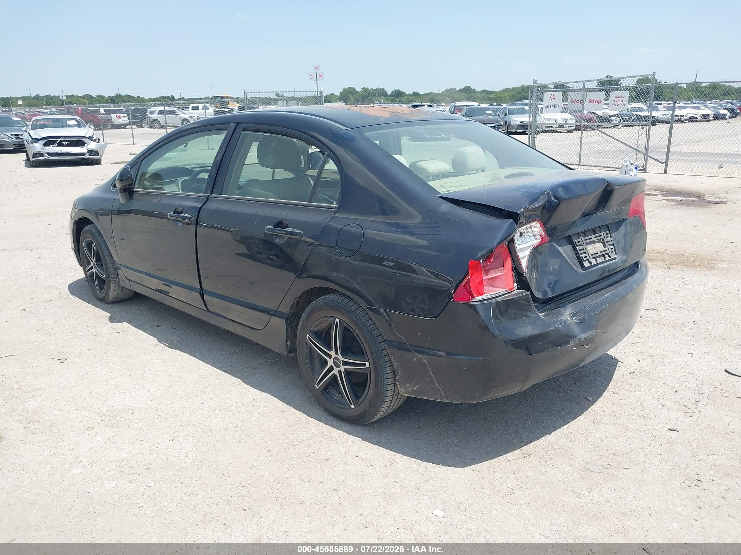 2006 Honda Civic Lx Black vin: 1HGFA16596L134899