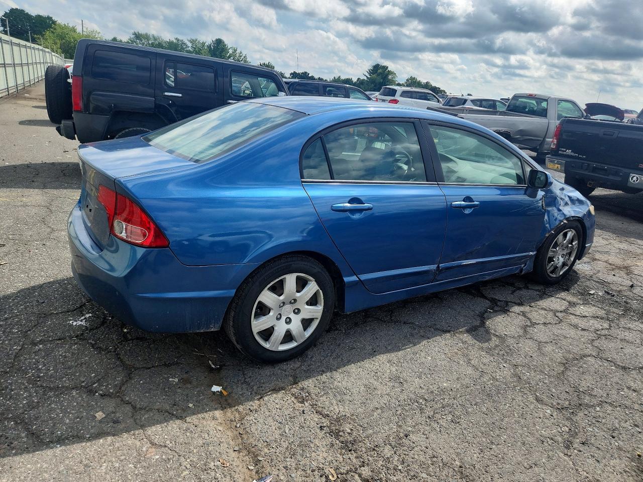 2006 Honda Civic Lx Blue vin: 1HGFA16596L143070