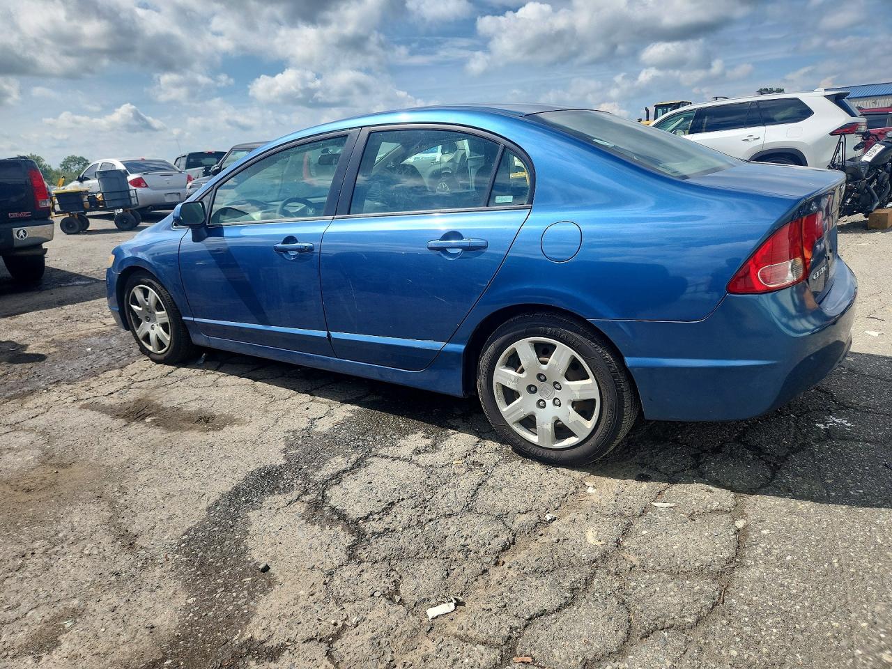 2006 Honda Civic Lx Blue vin: 1HGFA16596L143070