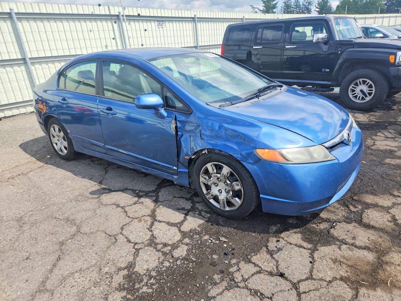 2006 Honda Civic Lx Blue vin: 1HGFA16596L143070