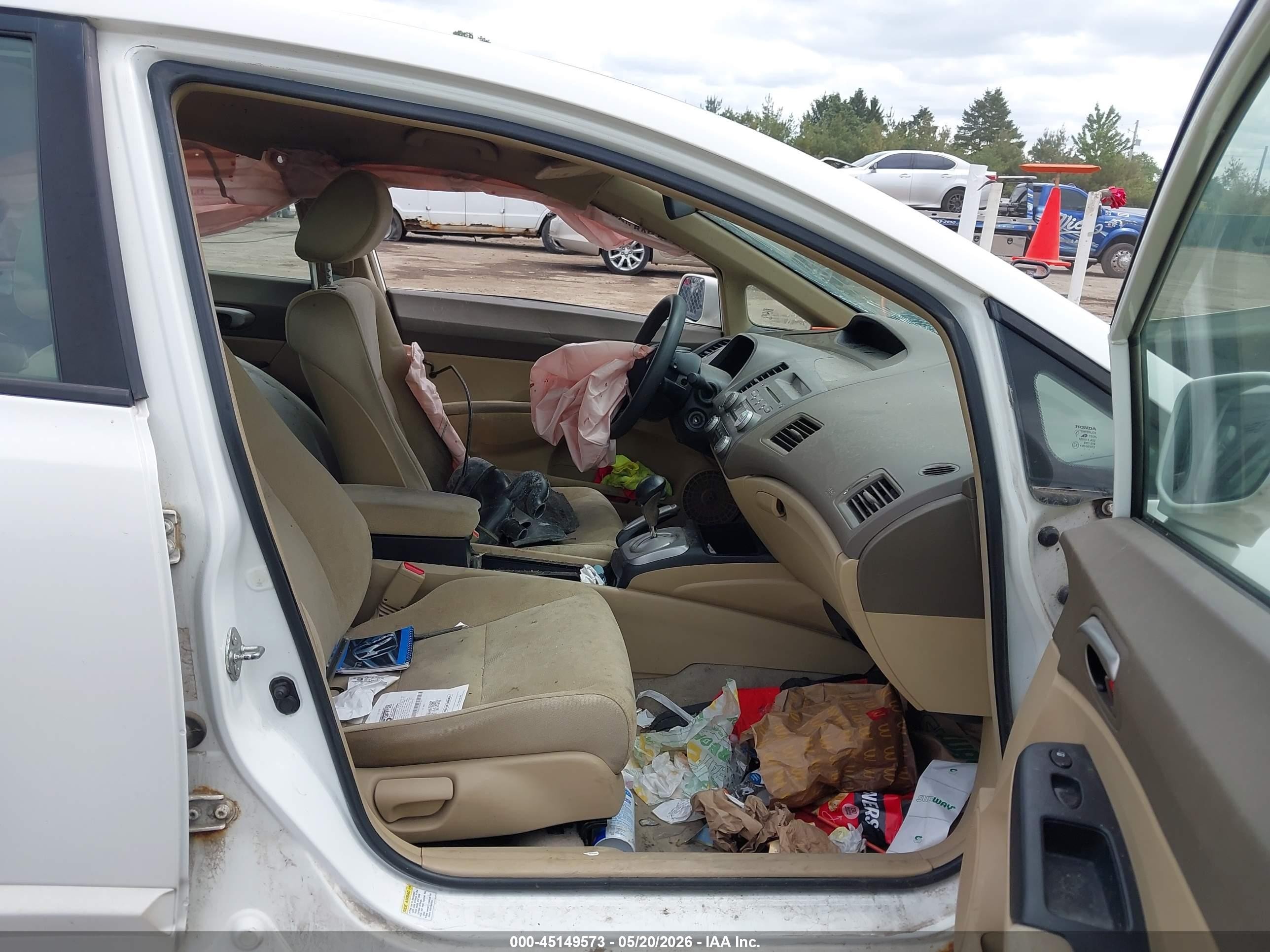 2006 Honda Civic Lx Белый vin: 1HGFA16596L147023