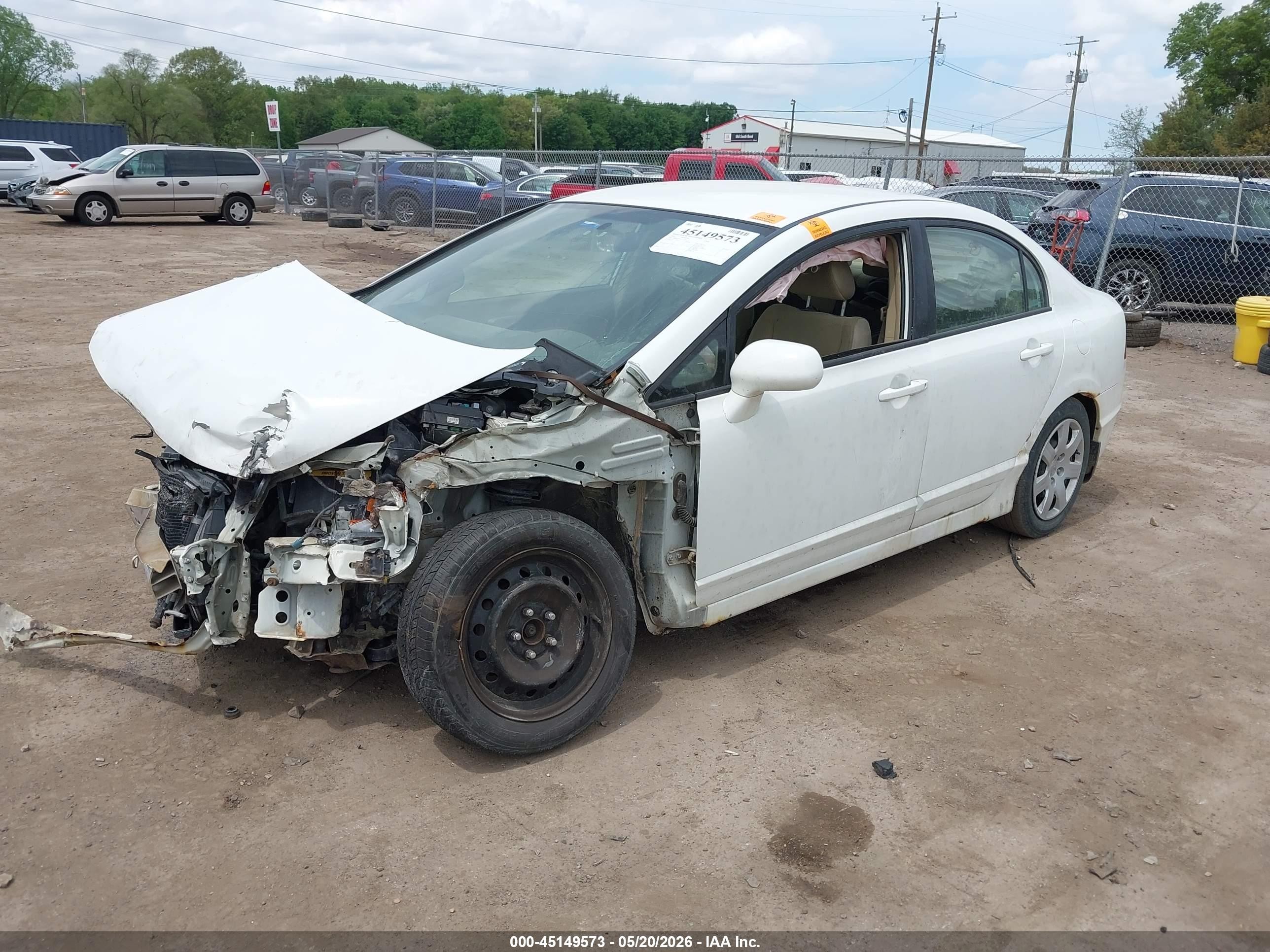 2006 Honda Civic Lx Белый vin: 1HGFA16596L147023