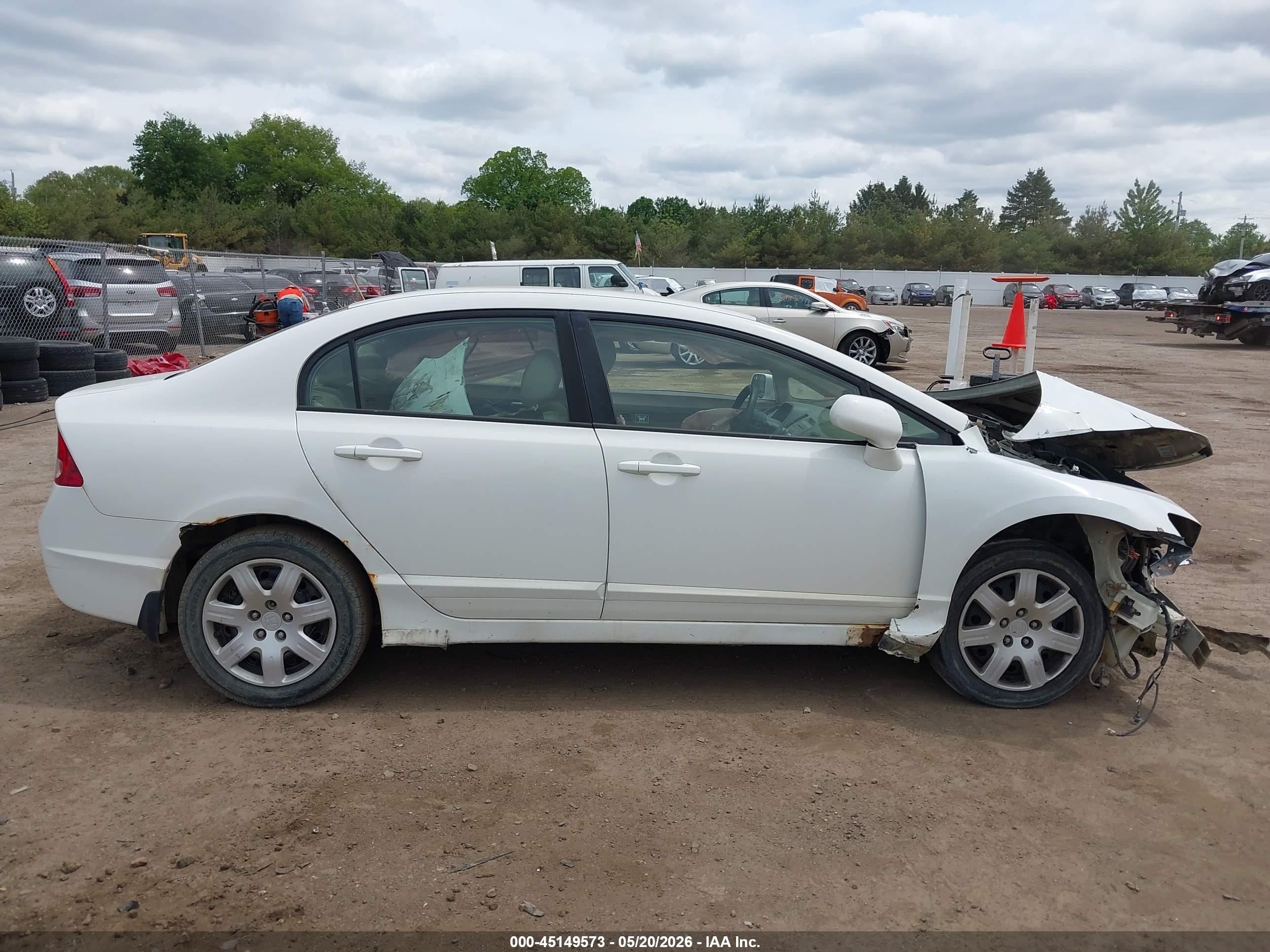 2006 Honda Civic Lx Белый vin: 1HGFA16596L147023