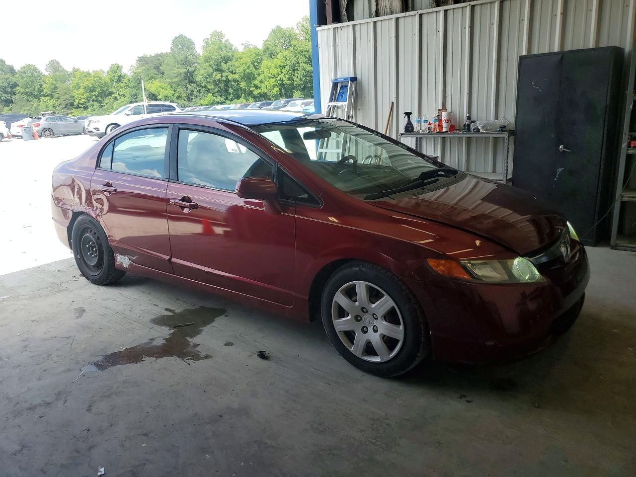 2007 Honda Civic Lx Red vin: 1HGFA16597L004736