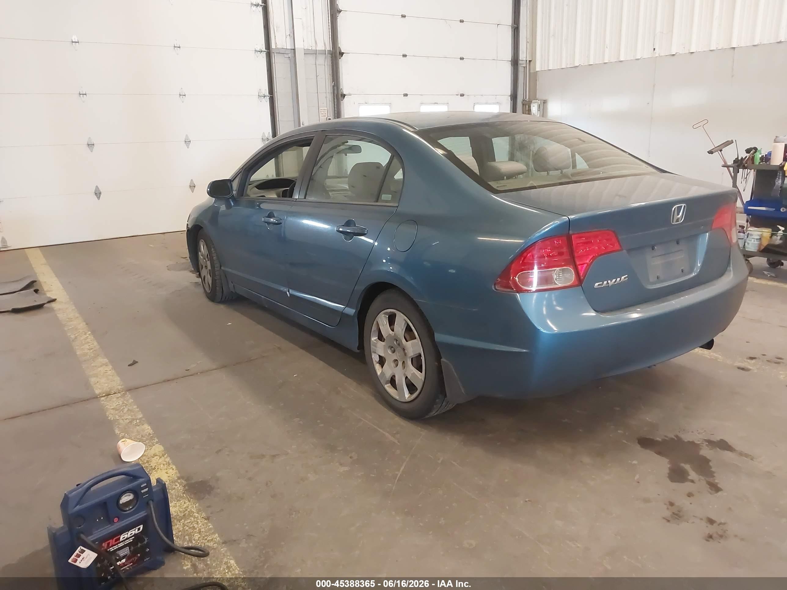 2007 Honda Civic Lx Blue vin: 1HGFA16597L024128