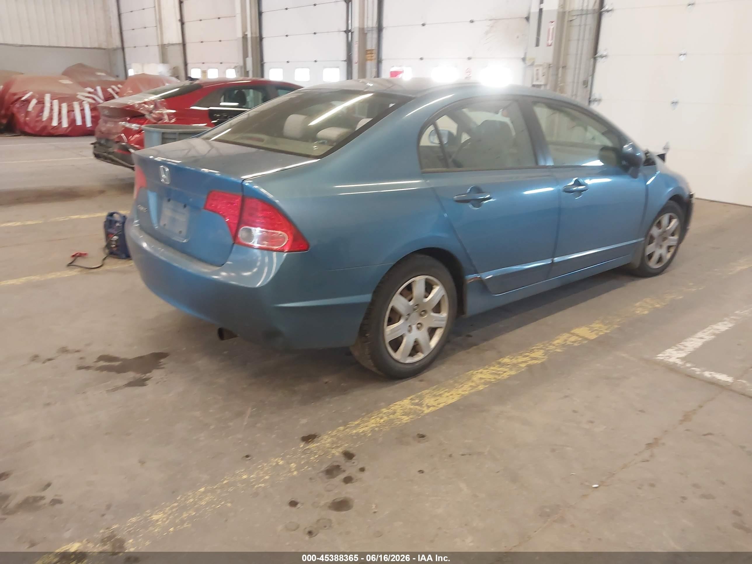 2007 Honda Civic Lx Blue vin: 1HGFA16597L024128