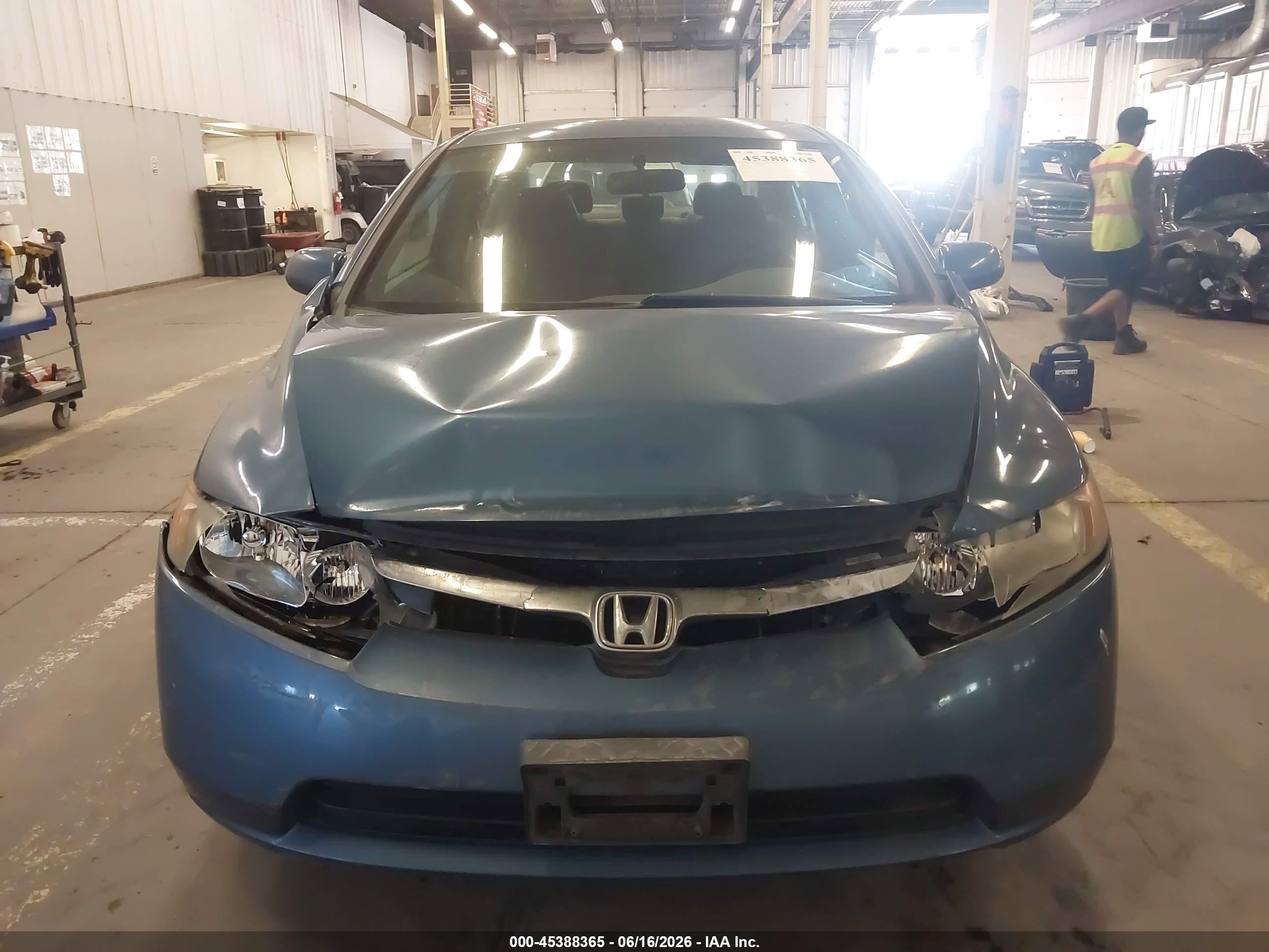 2007 Honda Civic Lx Blue vin: 1HGFA16597L024128