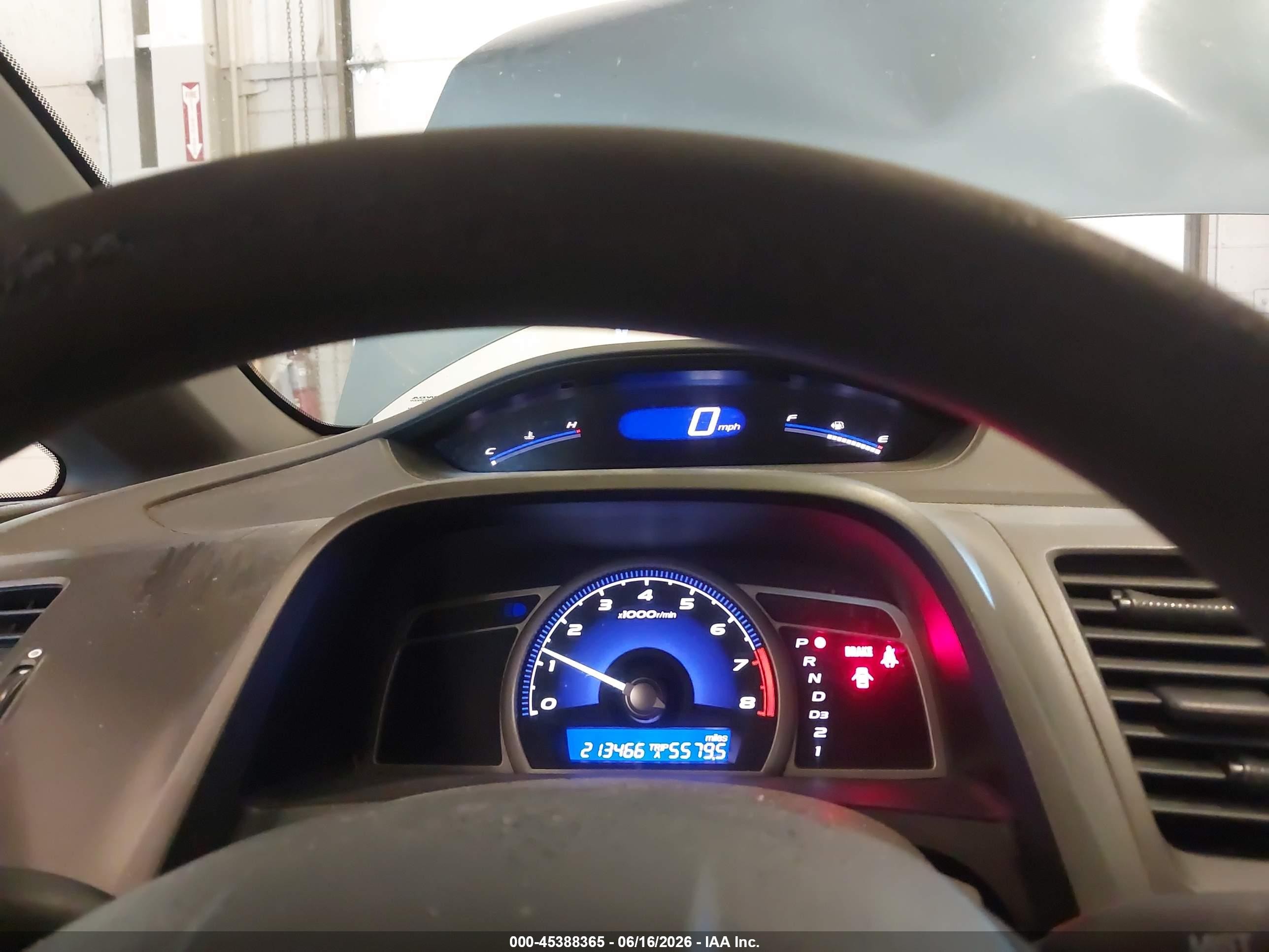 2007 Honda Civic Lx Blue vin: 1HGFA16597L024128