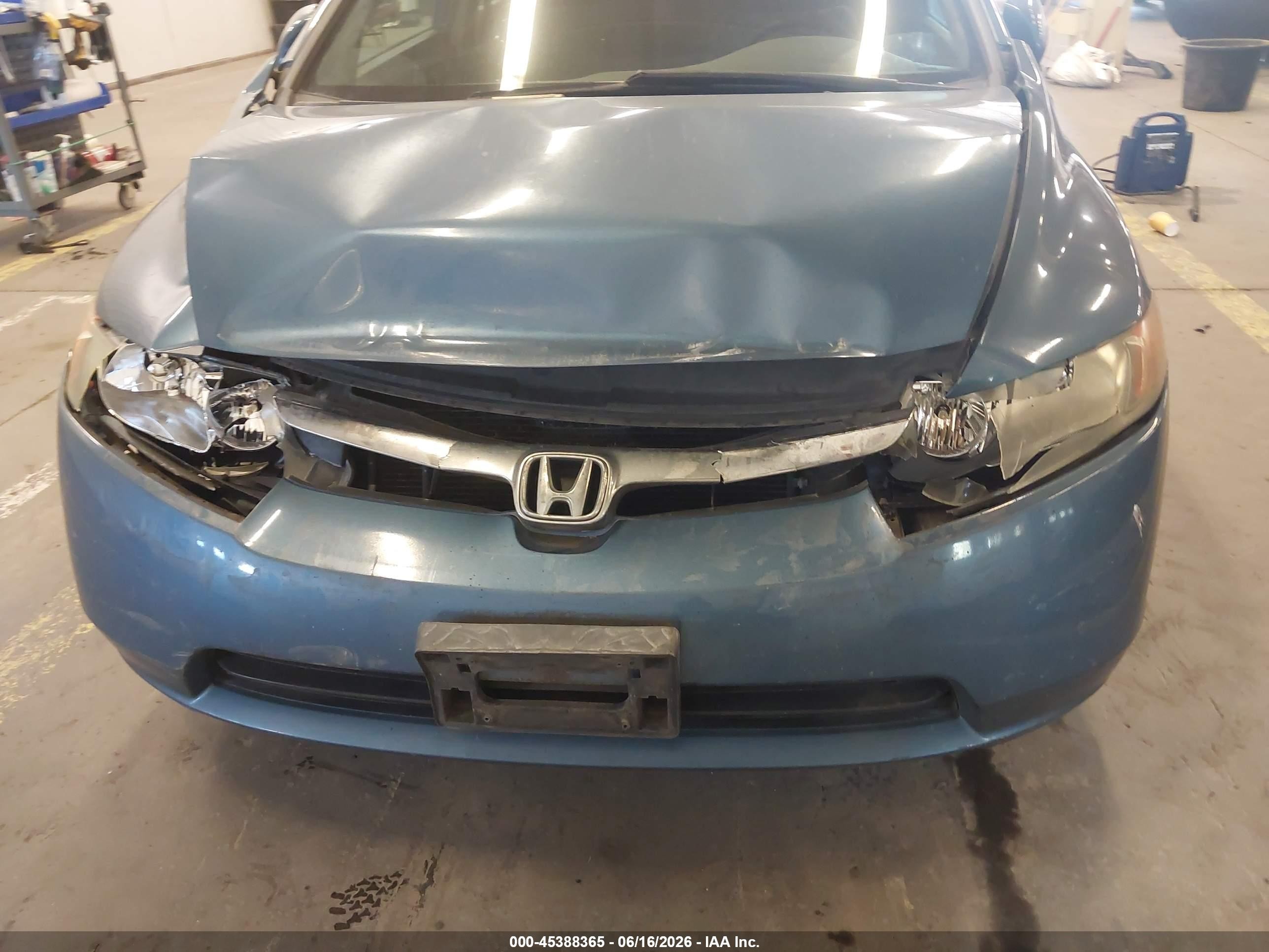 2007 Honda Civic Lx Blue vin: 1HGFA16597L024128
