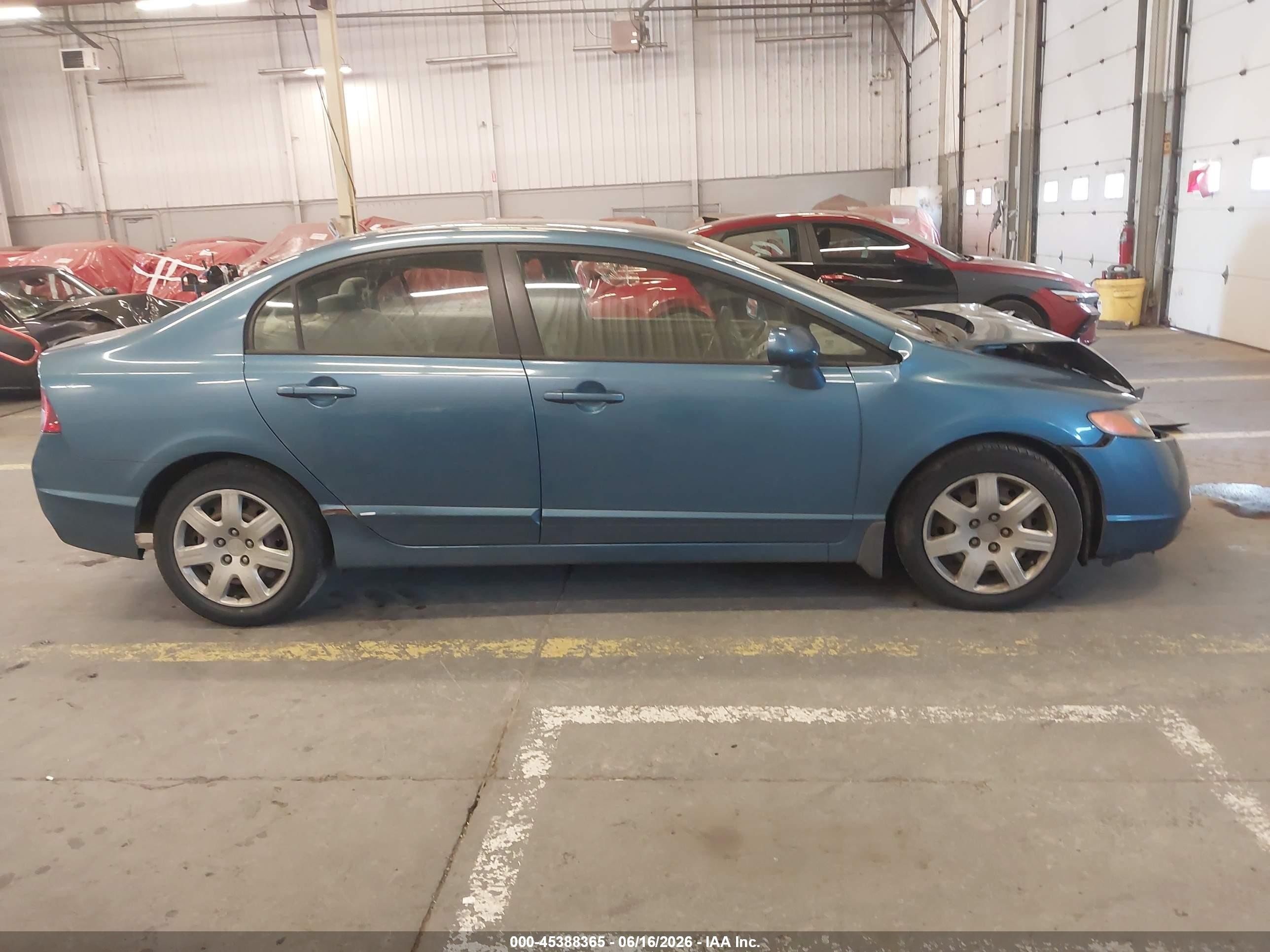 2007 Honda Civic Lx Blue vin: 1HGFA16597L024128