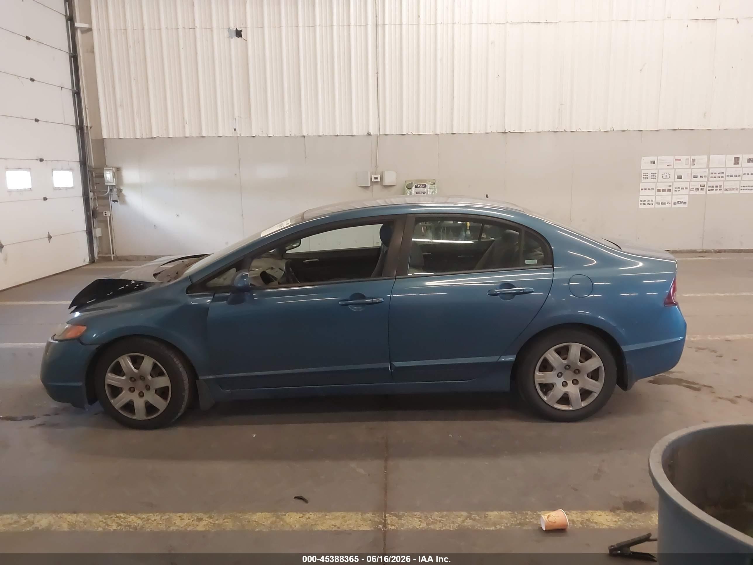 2007 Honda Civic Lx Blue vin: 1HGFA16597L024128