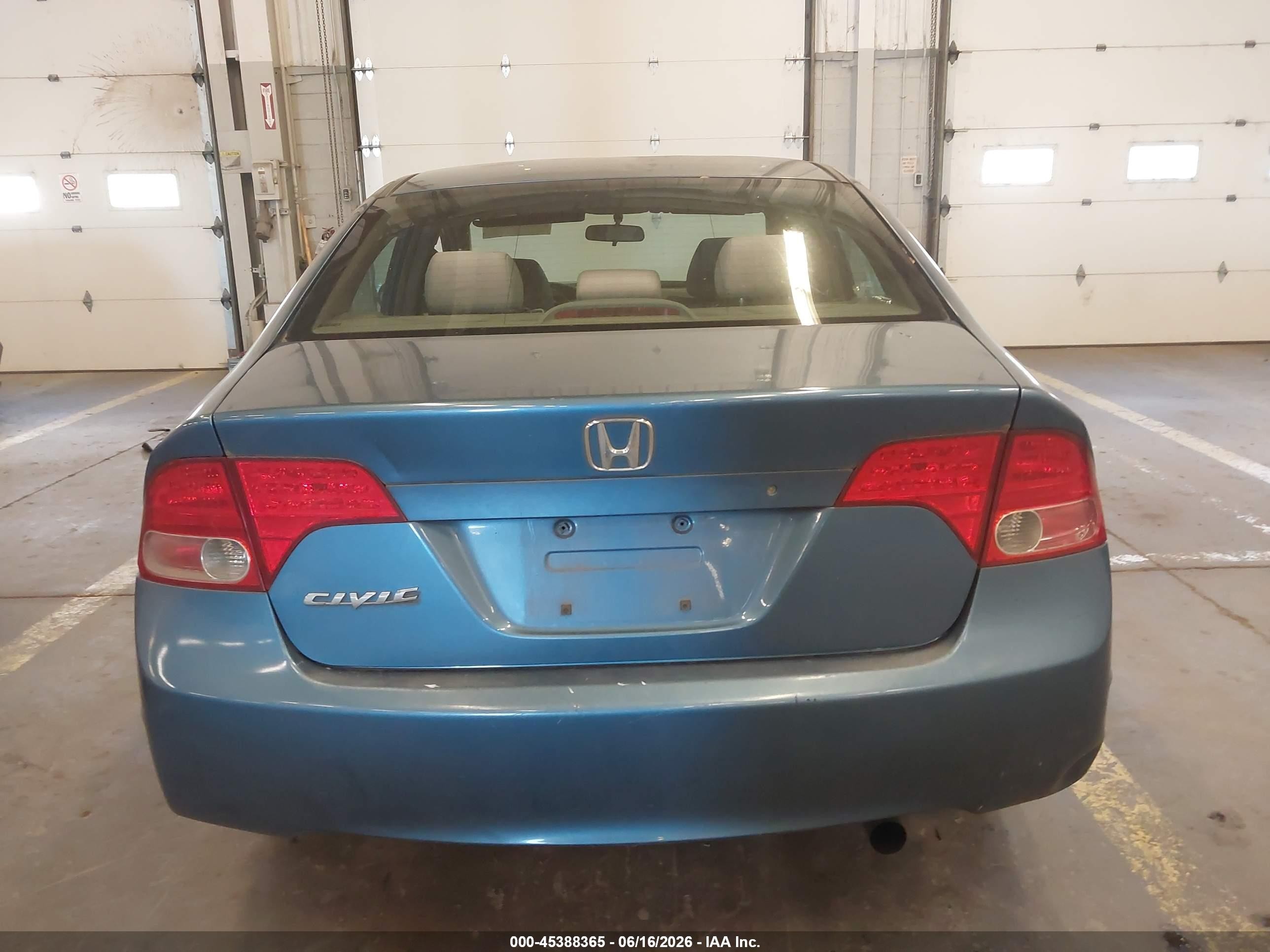 2007 Honda Civic Lx Blue vin: 1HGFA16597L024128