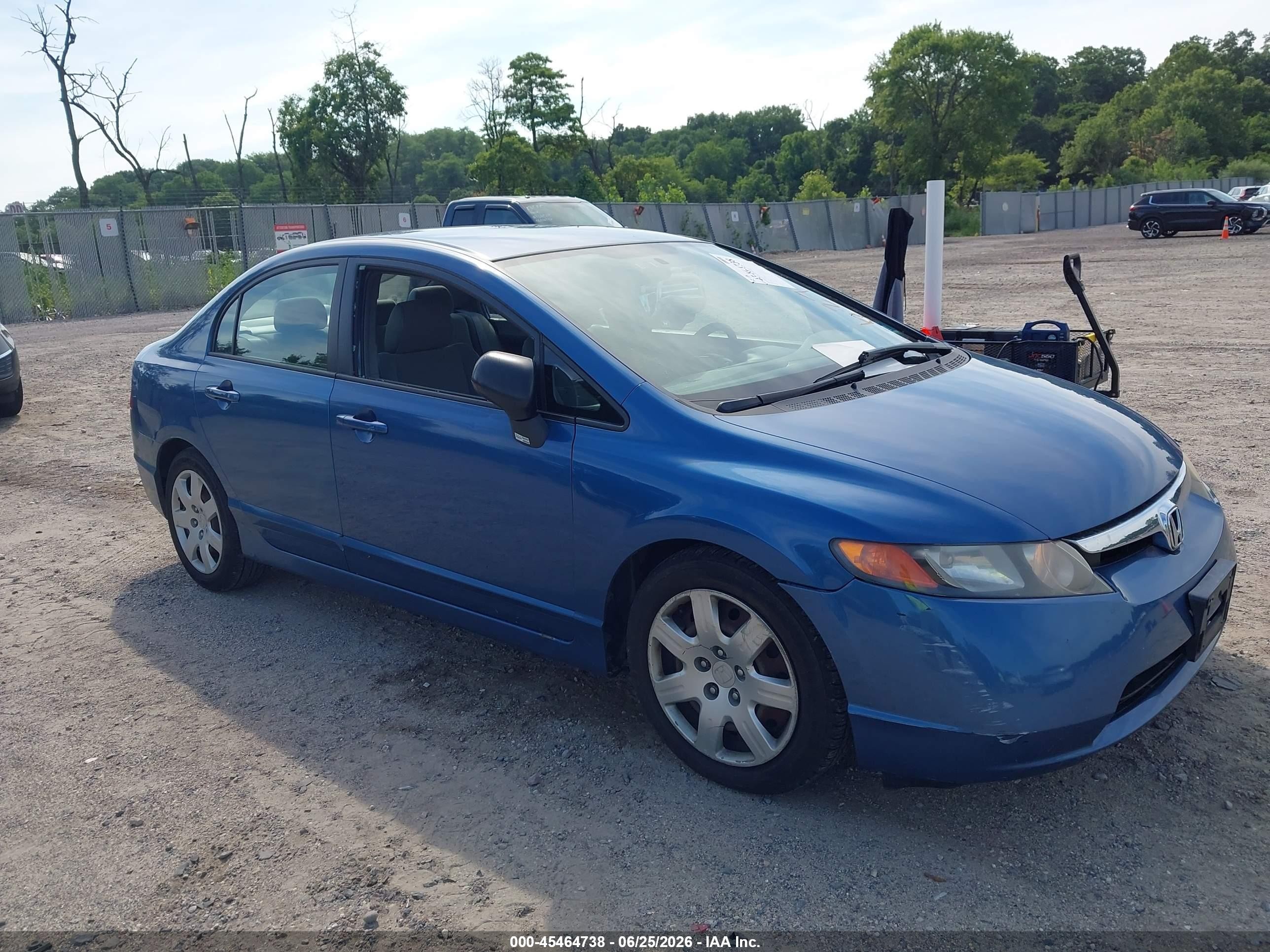 2007 Honda Civic Lx Синий vin: 1HGFA16597L034058