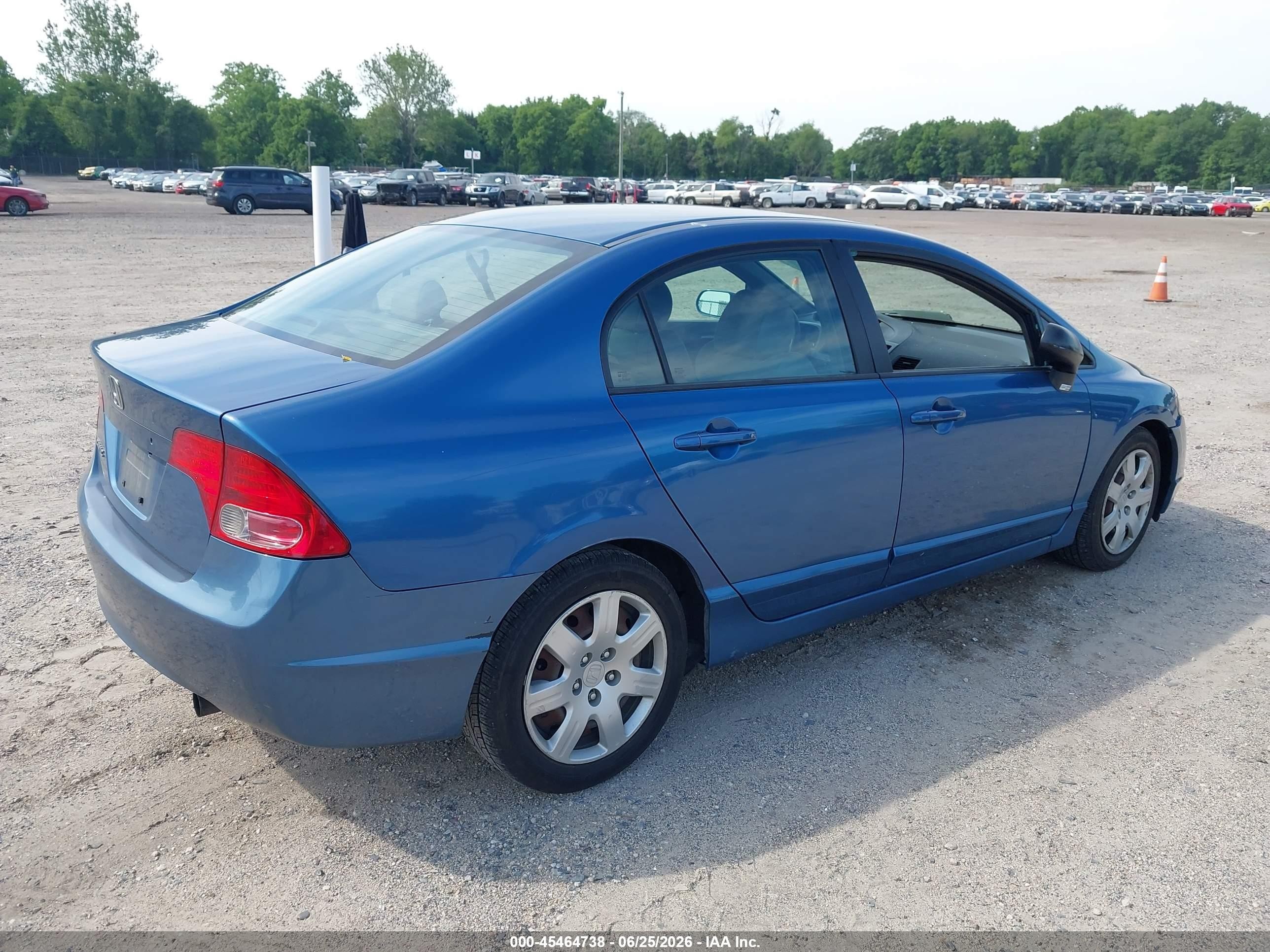 2007 Honda Civic Lx Синий vin: 1HGFA16597L034058