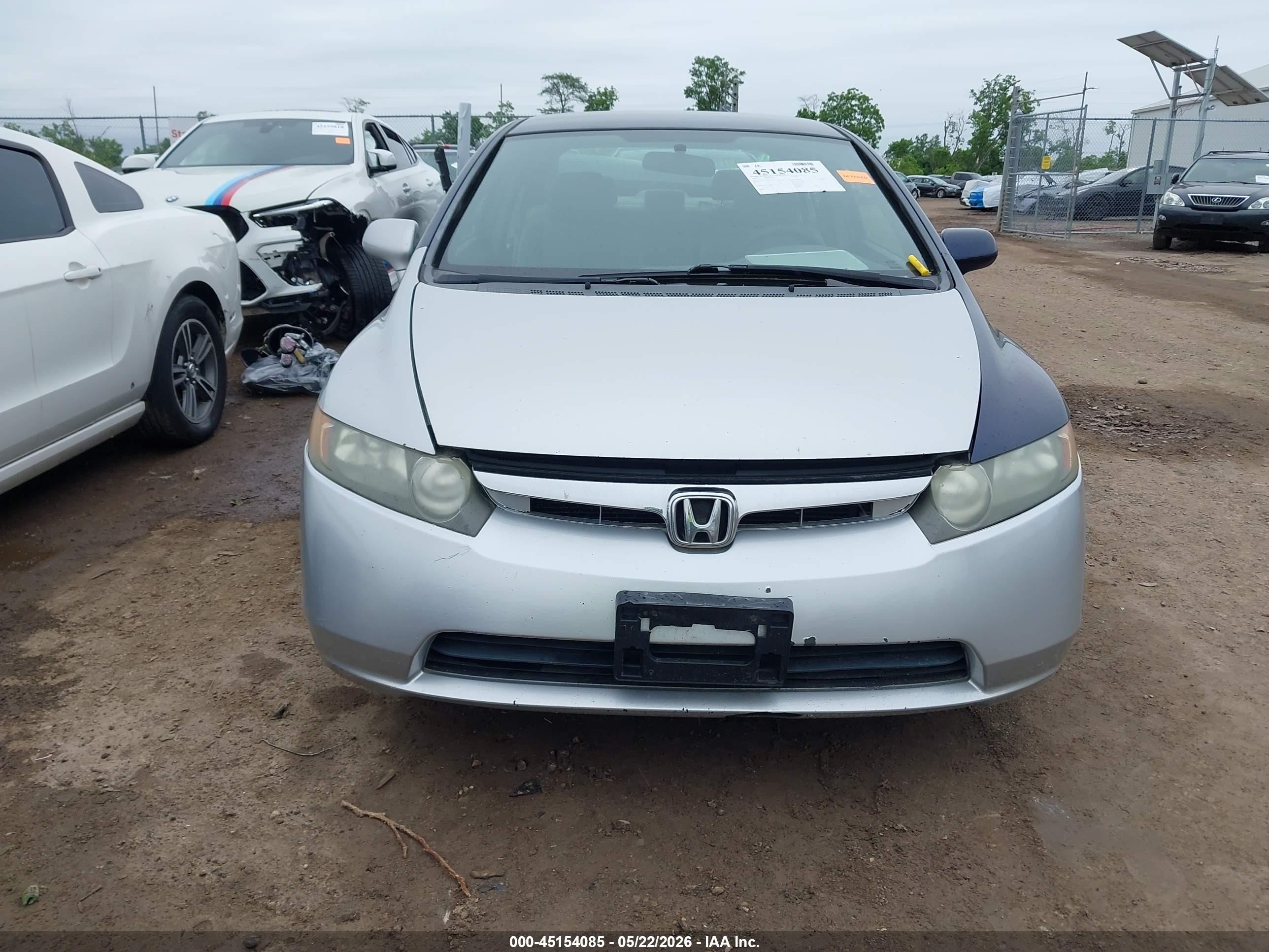 2007 Honda Civic Lx Blue vin: 1HGFA16597L041723