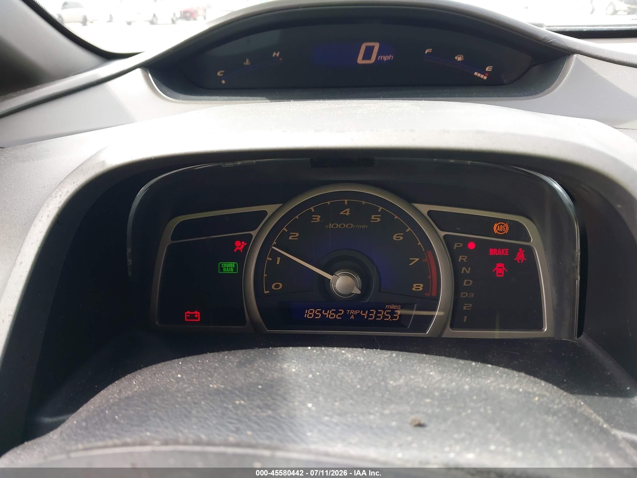 2007 Honda Civic Lx Purple vin: 1HGFA16597L091702