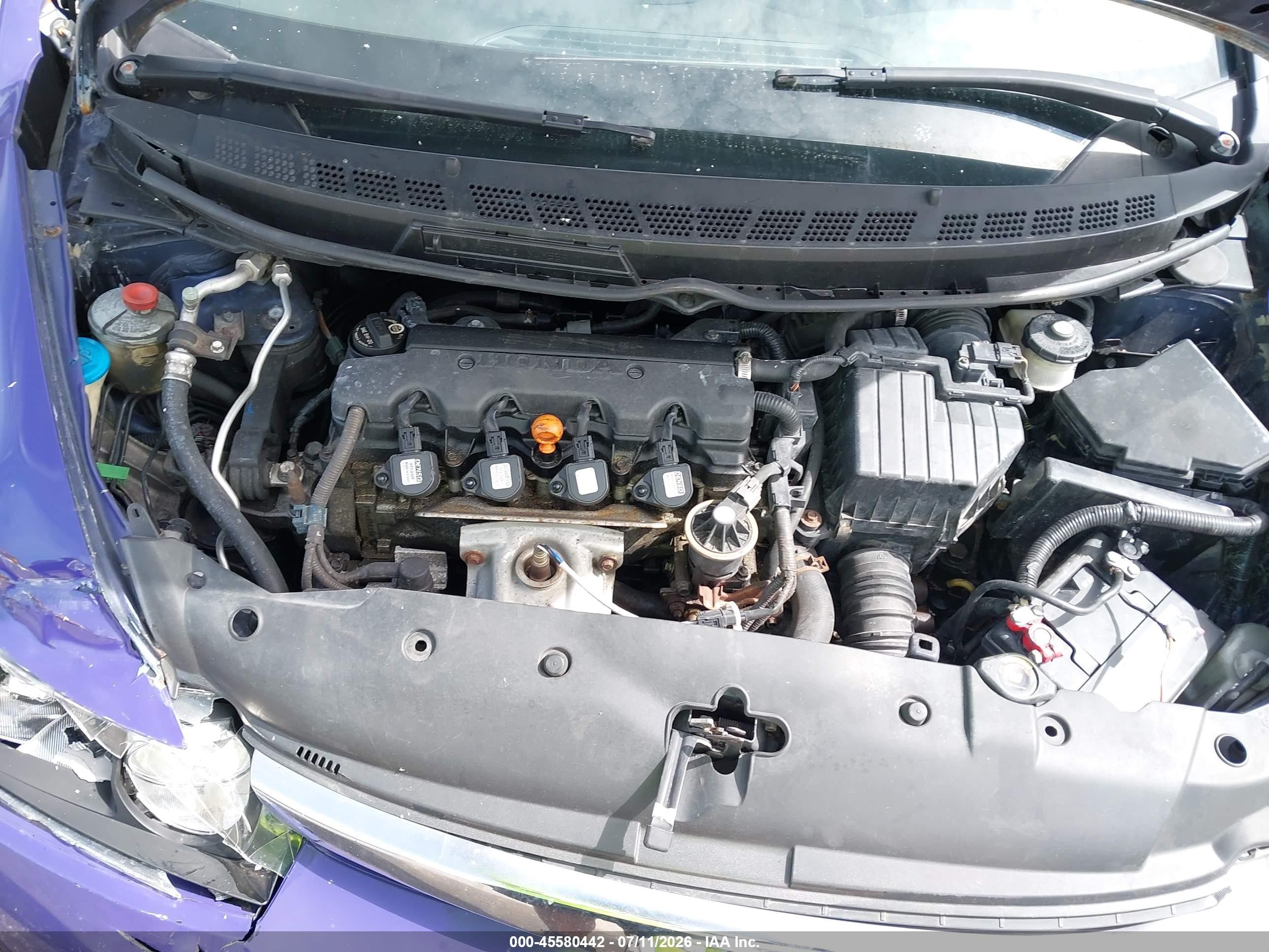 2007 Honda Civic Lx Purple vin: 1HGFA16597L091702