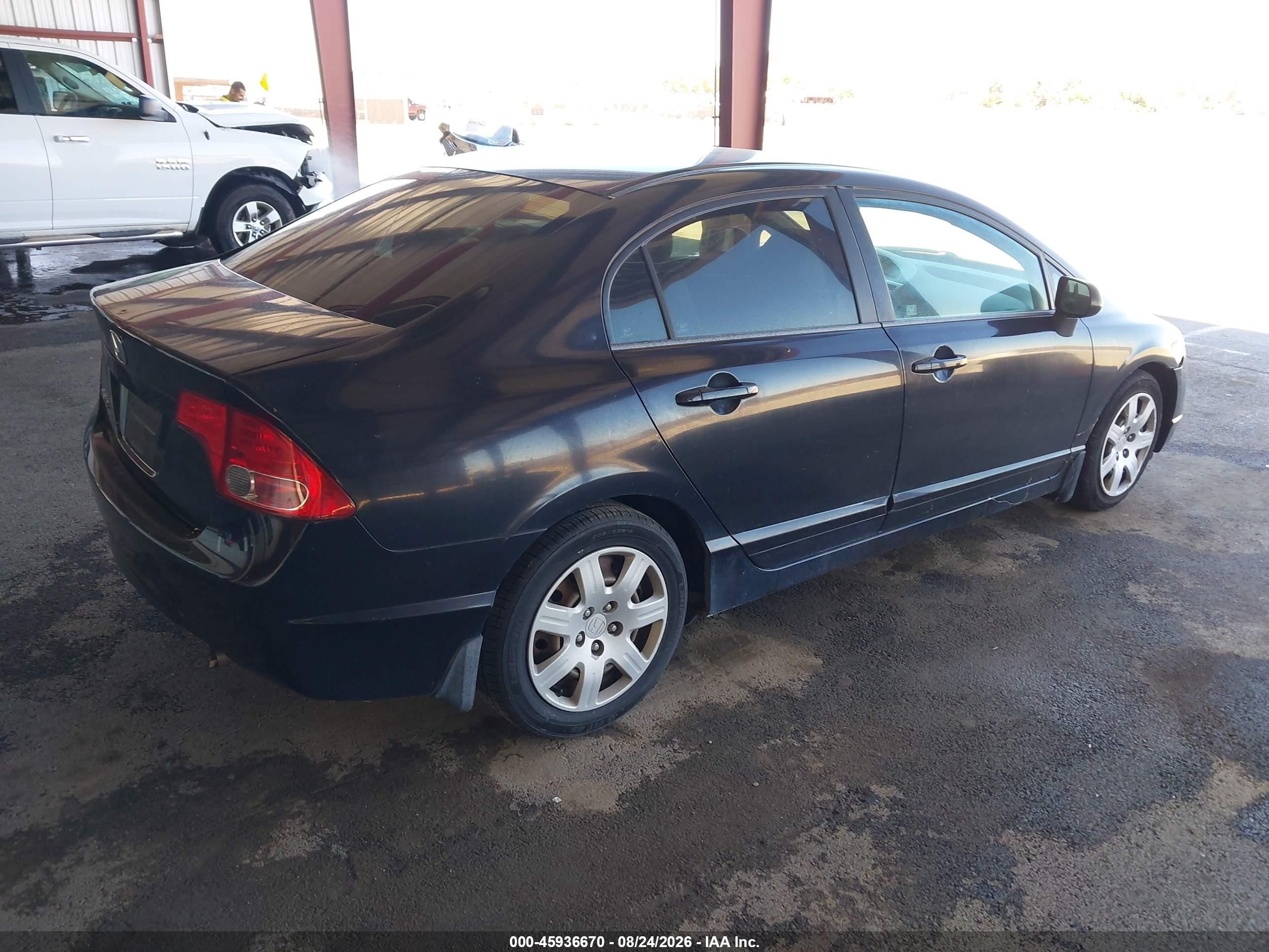 2007 Honda Civic Lx Черный vin: 1HGFA16597L091828