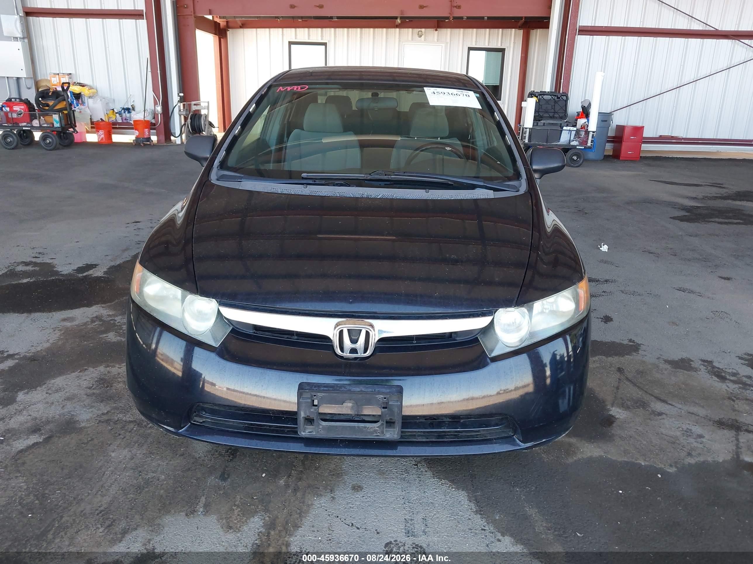 2007 Honda Civic Lx Черный vin: 1HGFA16597L091828