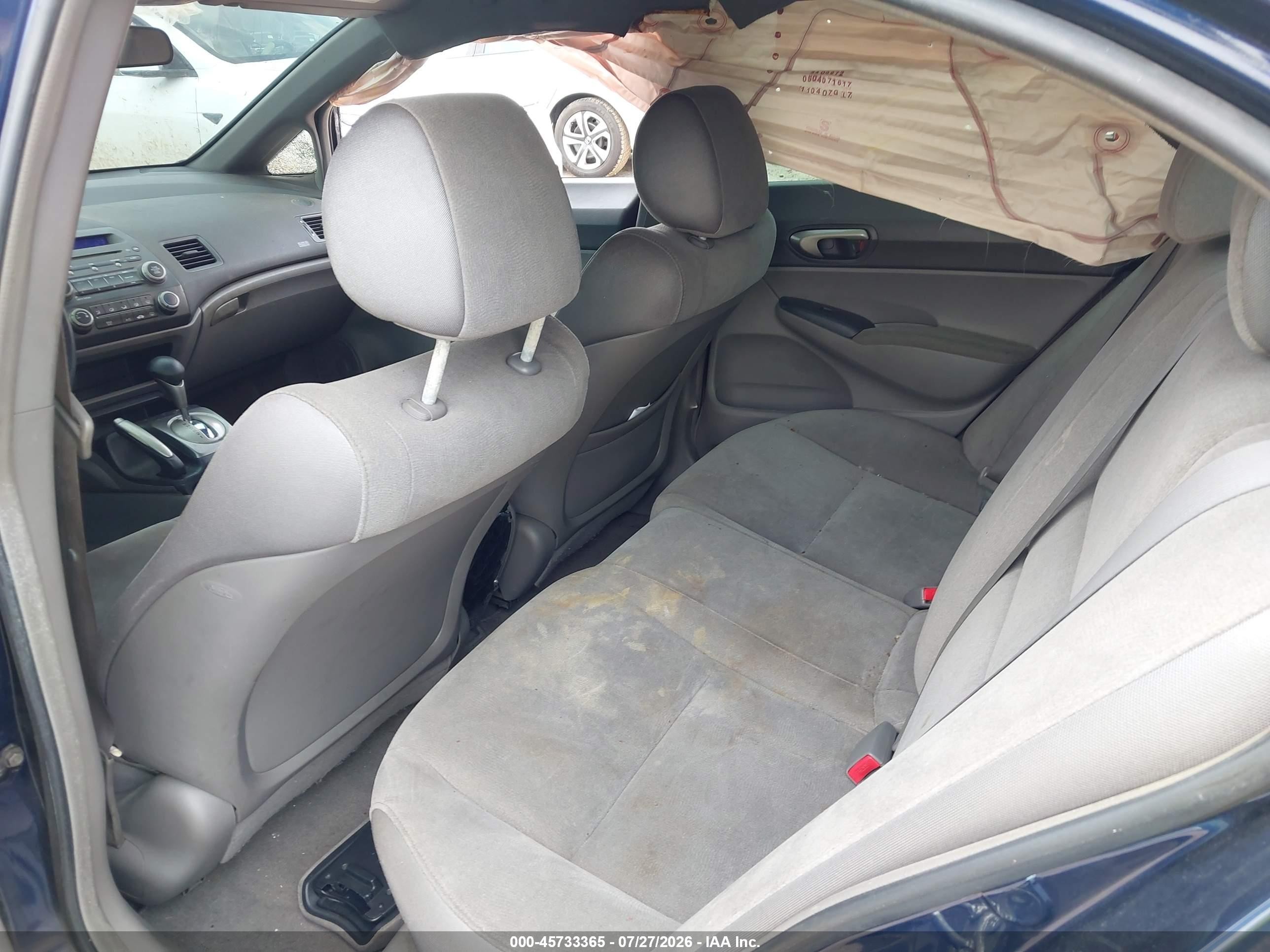 2007 Honda Civic Lx Синий vin: 1HGFA16597L100950