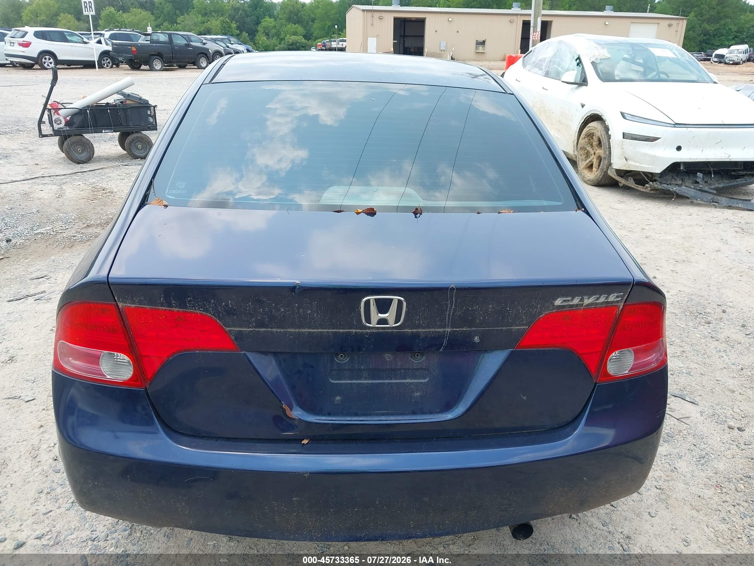 2007 Honda Civic Lx Синий vin: 1HGFA16597L100950