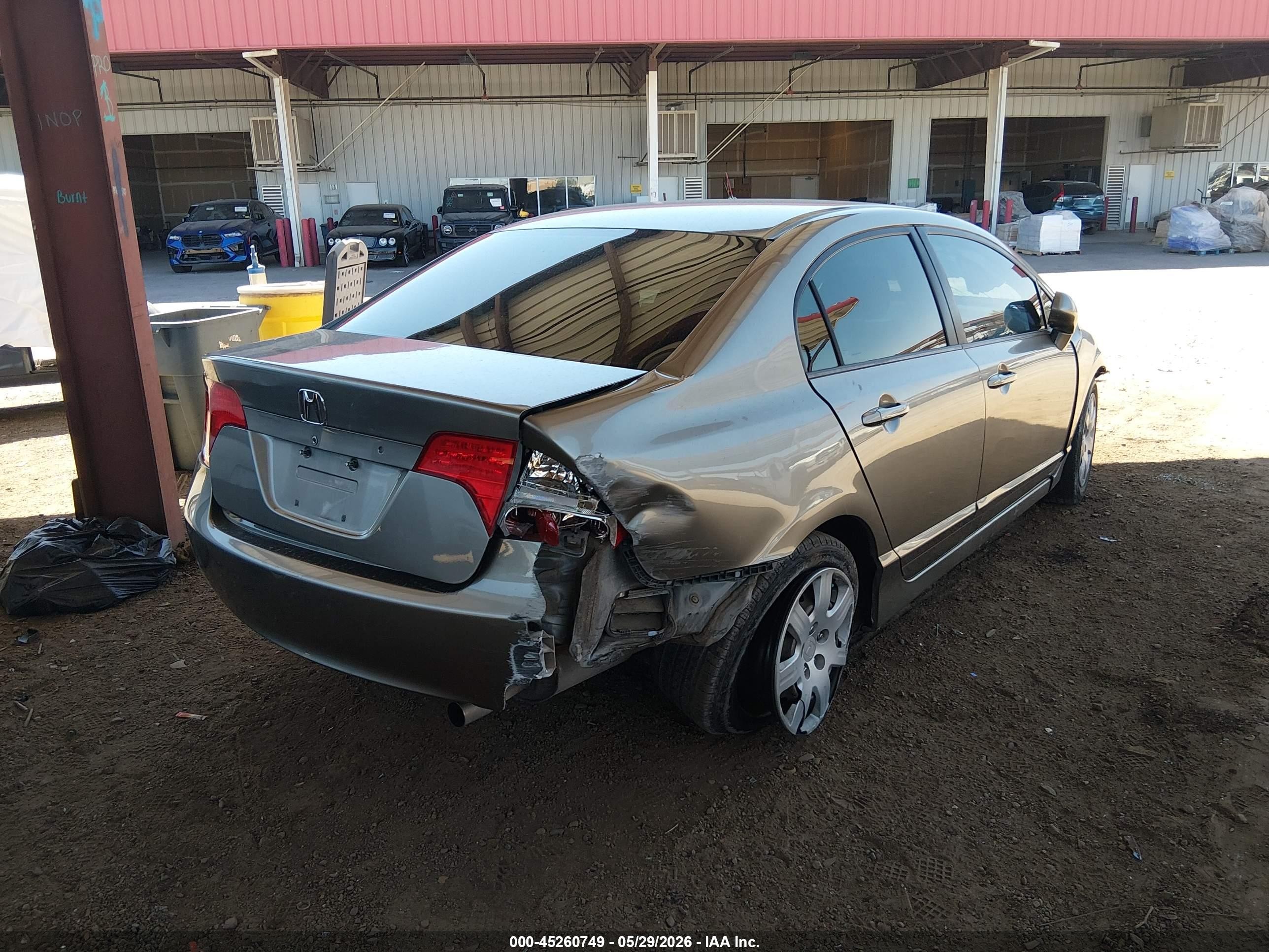 2007 Honda Civic Lx Champagne vin: 1HGFA16597L110443