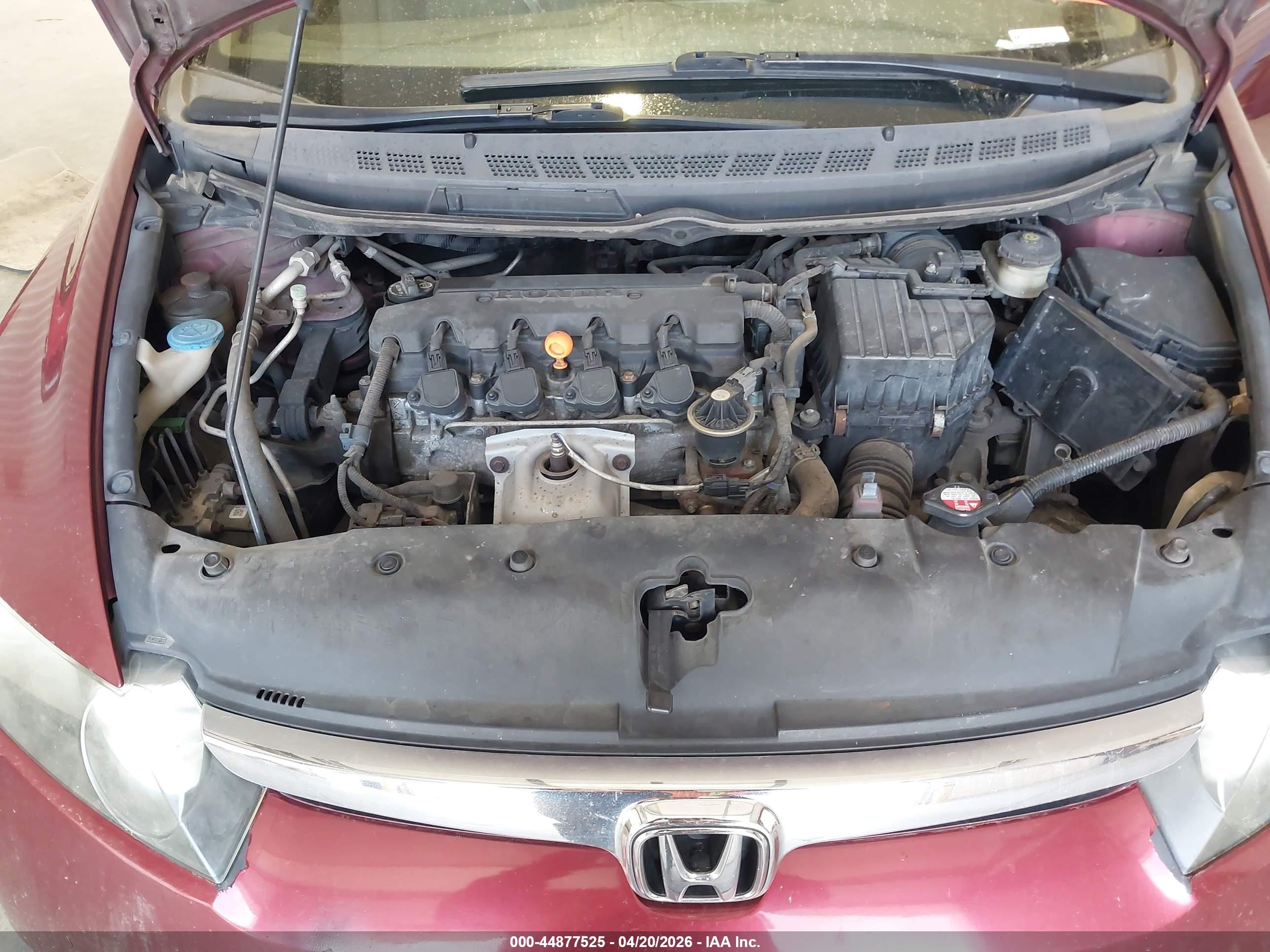 2007 Honda Civic Lx Темно-бордовый vin: 1HGFA16597L112421